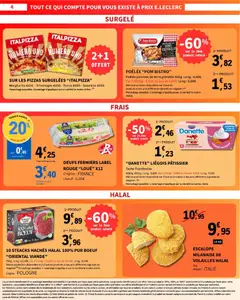 E.Leclerc - Prévisualisation de ESCALOPE MILANAISE DE VOLAILLES HALAL, 1kg. Origine: ITALIE valide à partir de 03.11.2025 | Page: 4 | Produits: Œufs, Viande, Pizza, Pommes