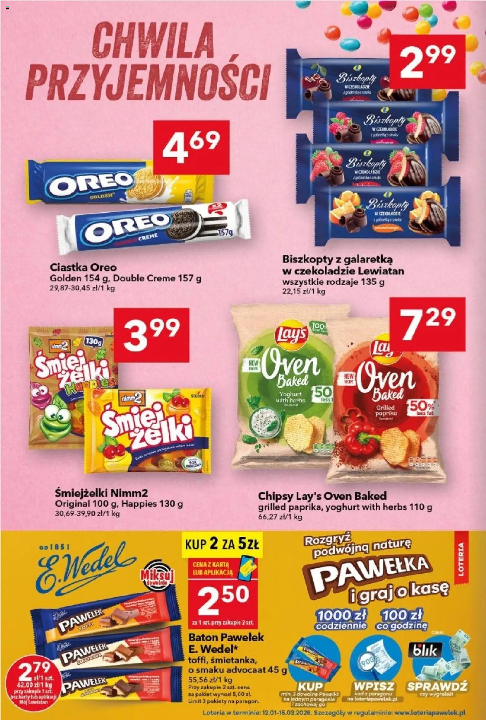 Lewiatan gazetka od 15.01.2026 | Strona: 10 | Produkty: Chipsy, Baton, Żelki, Ciastka