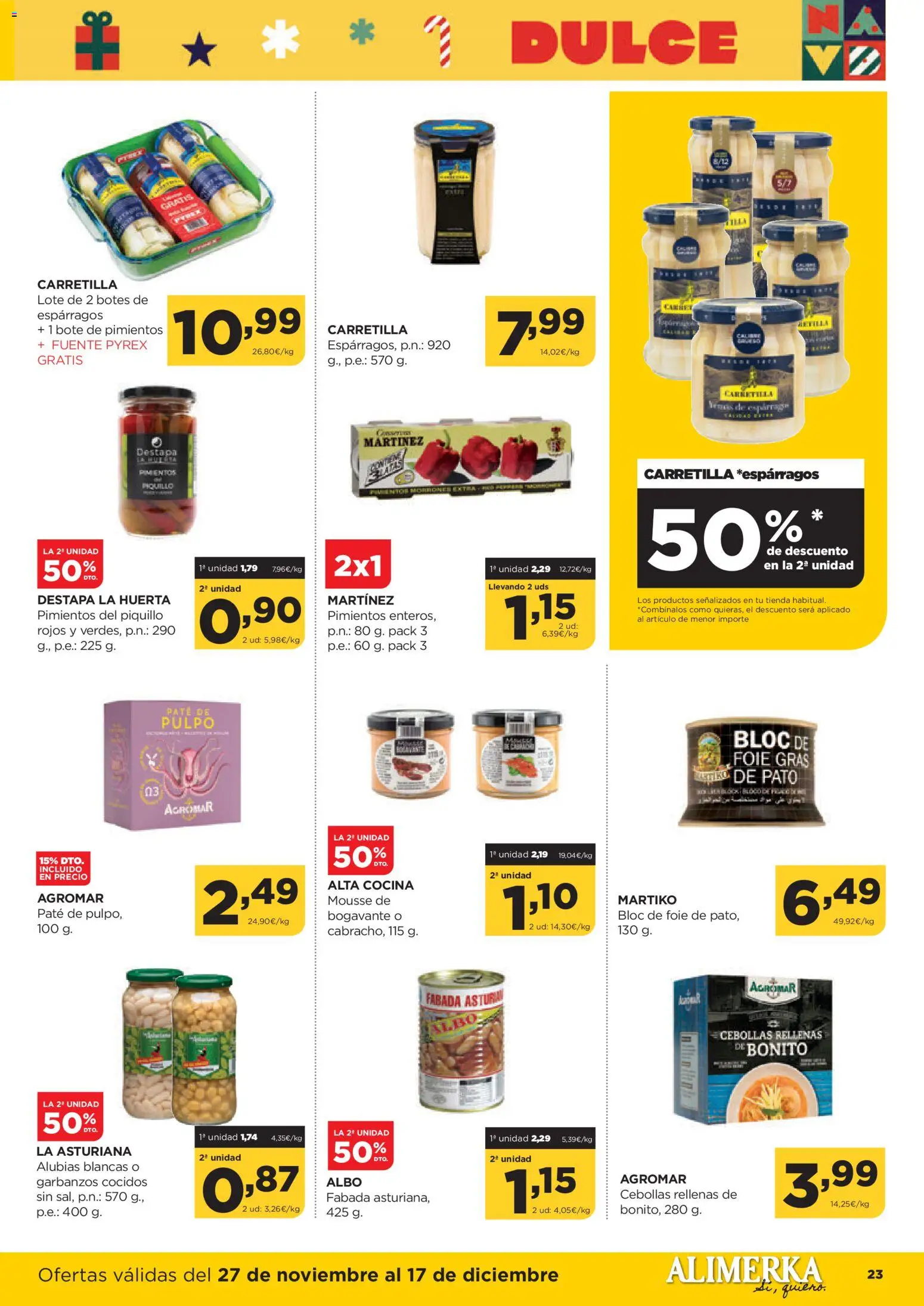Alimerka folleto Asturias │ válido desde el 27.11.2025 | Página: 23 | Productos: Mousse, Paté, Νερό καρύδας, Cocina