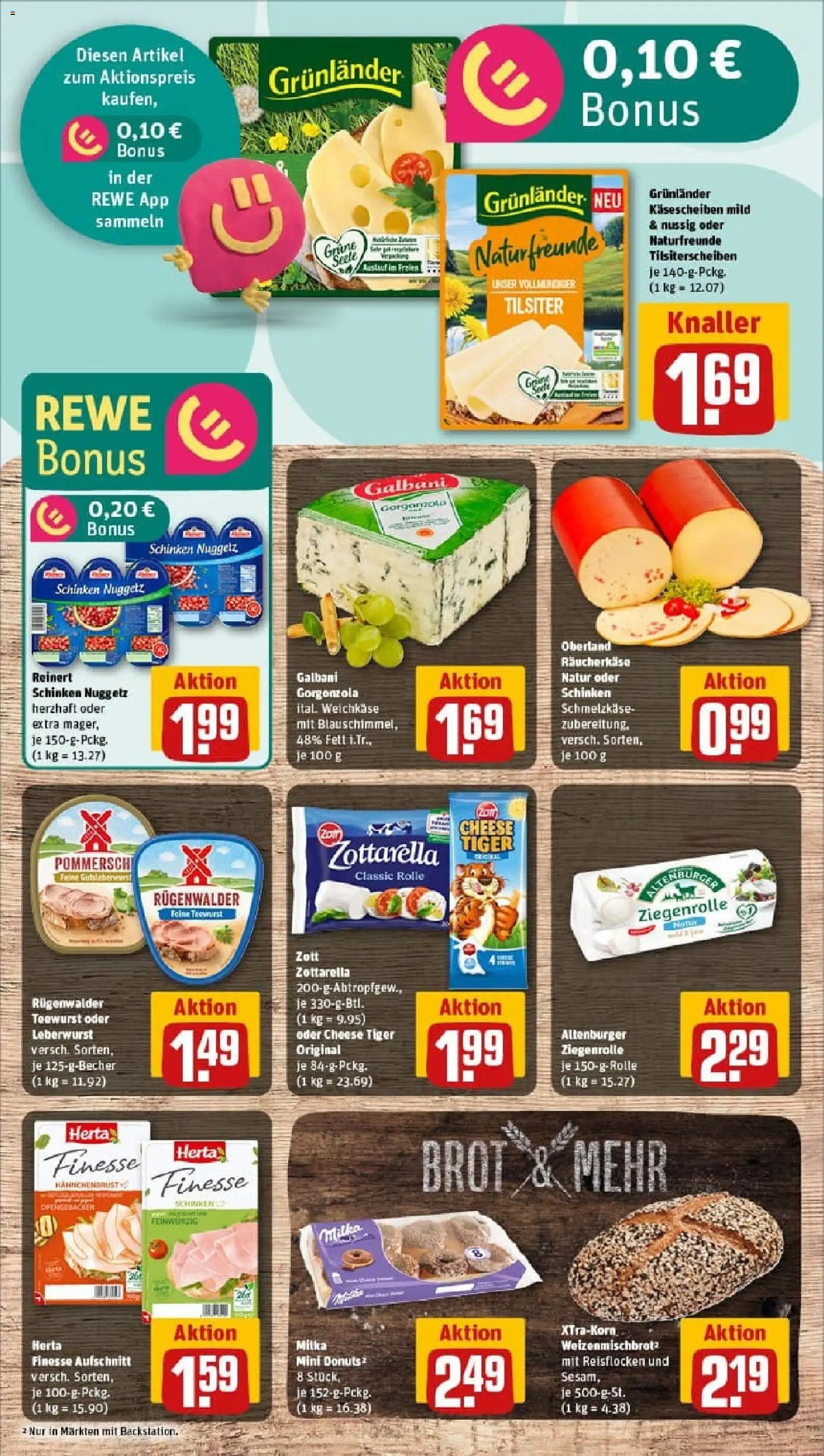 Rewe prospekt Berlin / Lichtenberg	 – gültig ab 26.10.2025 | Seite: 11 | Produkte: Mozzarella, Milka, Grunlander, Schinken