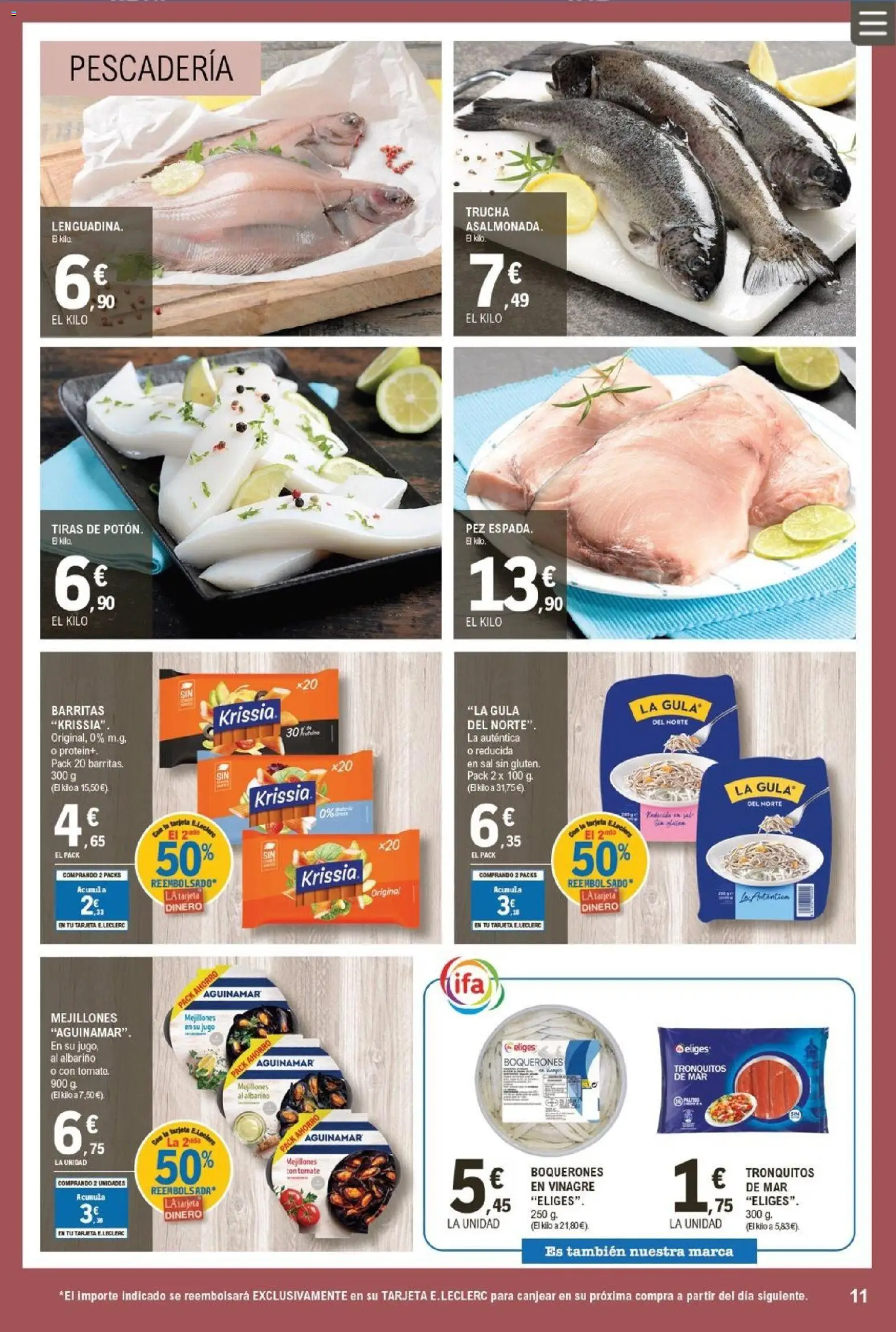 E.Leclerc folleto │ válido desde el 05.11.2025 | Página: 11 | Productos: Jugo, Δεξαμενή