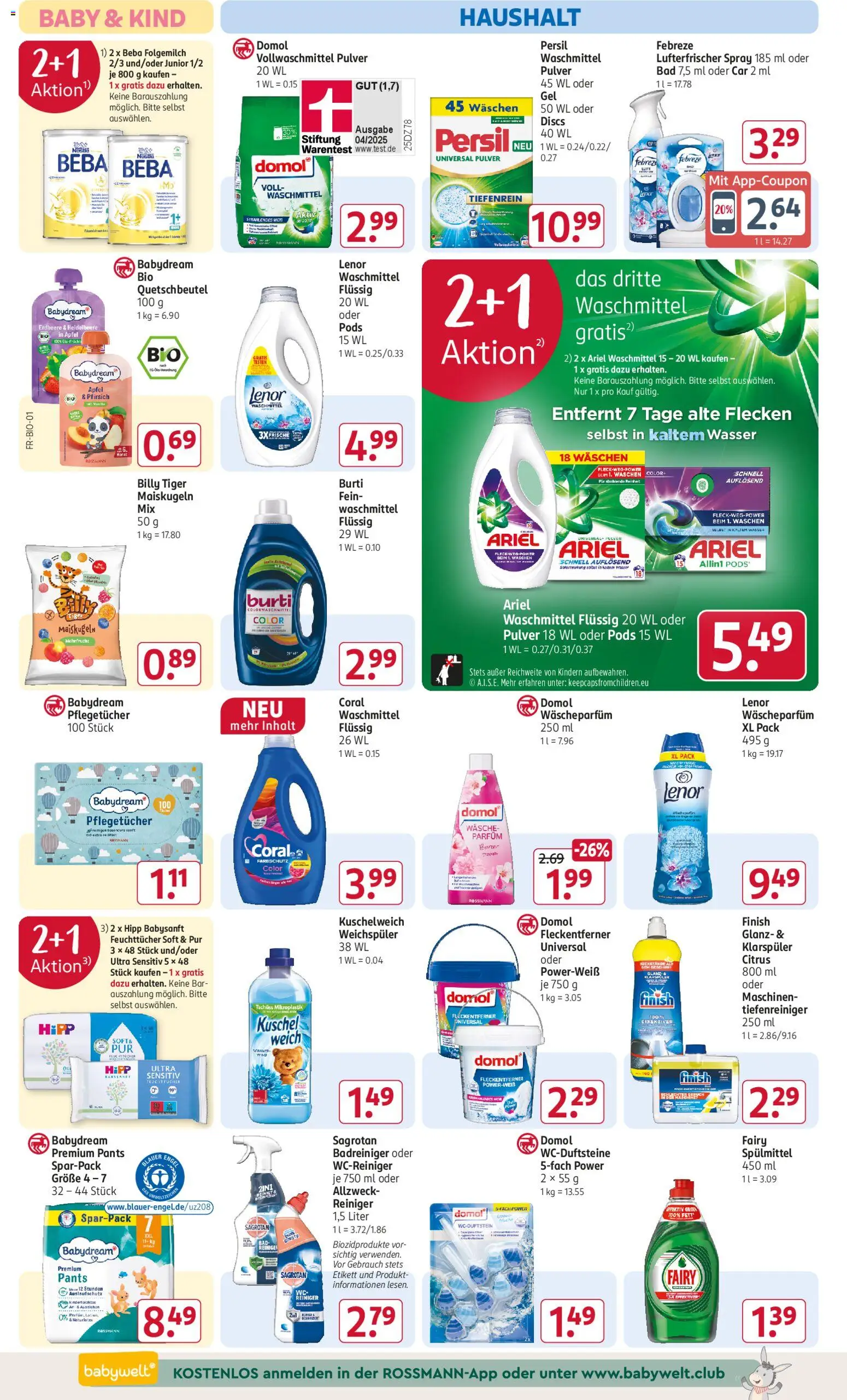 Rossmann Prospekt 	 – gültig ab 13.04.2026 | Seite: 14 | Produkte: Parfüm, Finish, Weichspüler, Waschmittel