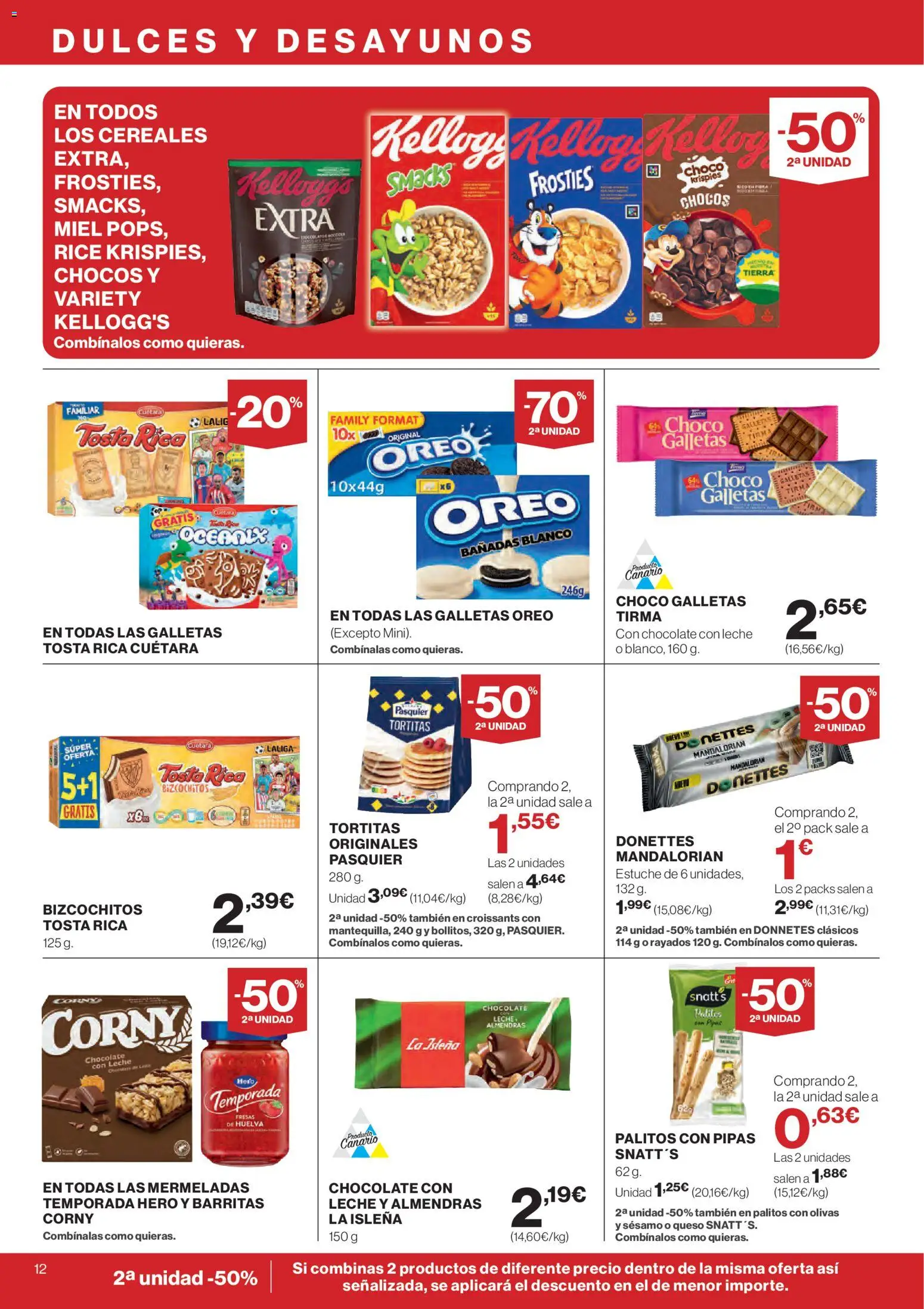 Supercor Canarias │ válido desde el 09.04.2026 | Página: 12 | Productos: Leche, Queso, Fresas, Galletas