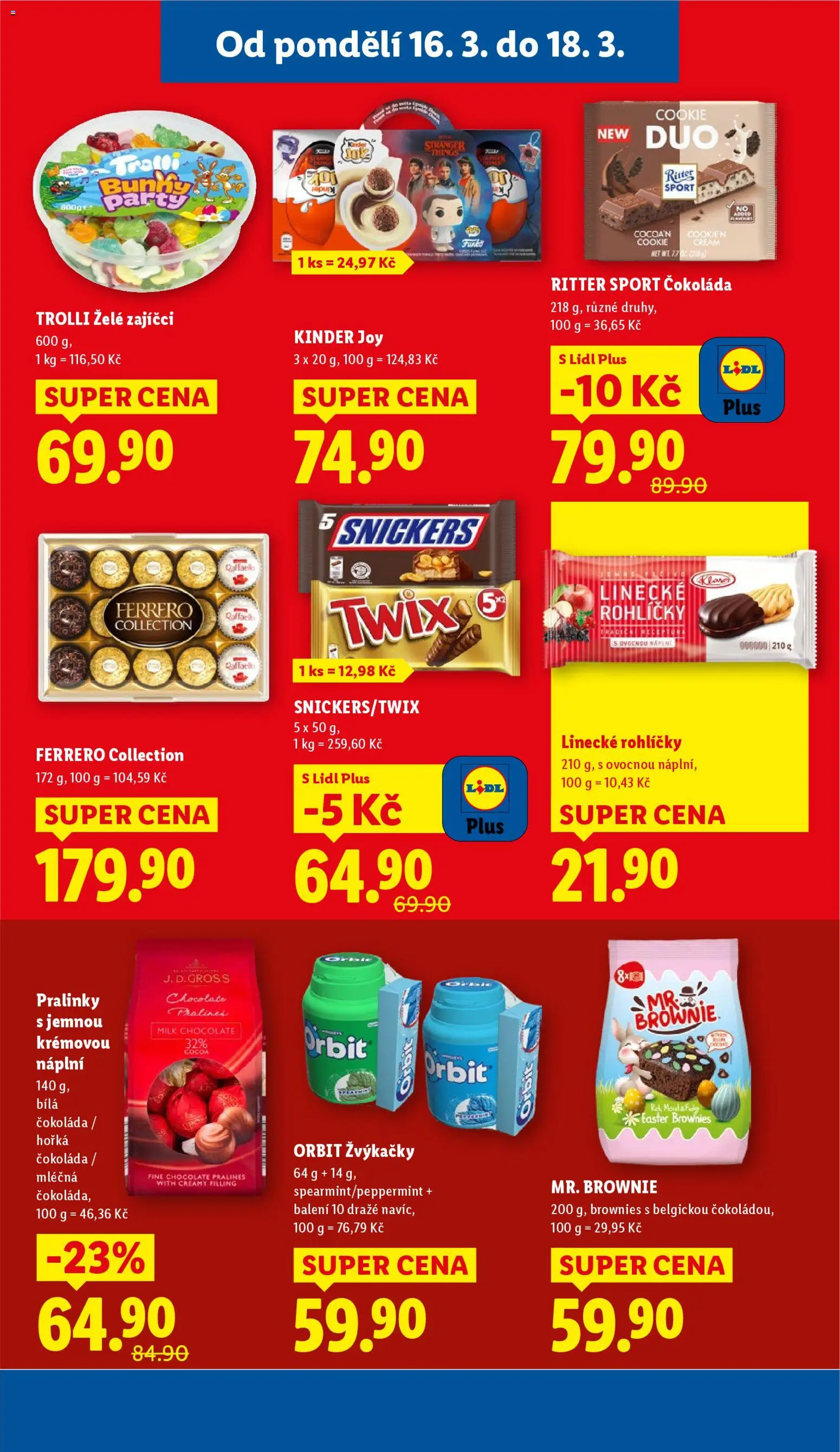 Lidl leták od 16.03.2026 | Strana: 23 | Produkty: Čokoláda, Twix, Horká čokoláda, Kinder