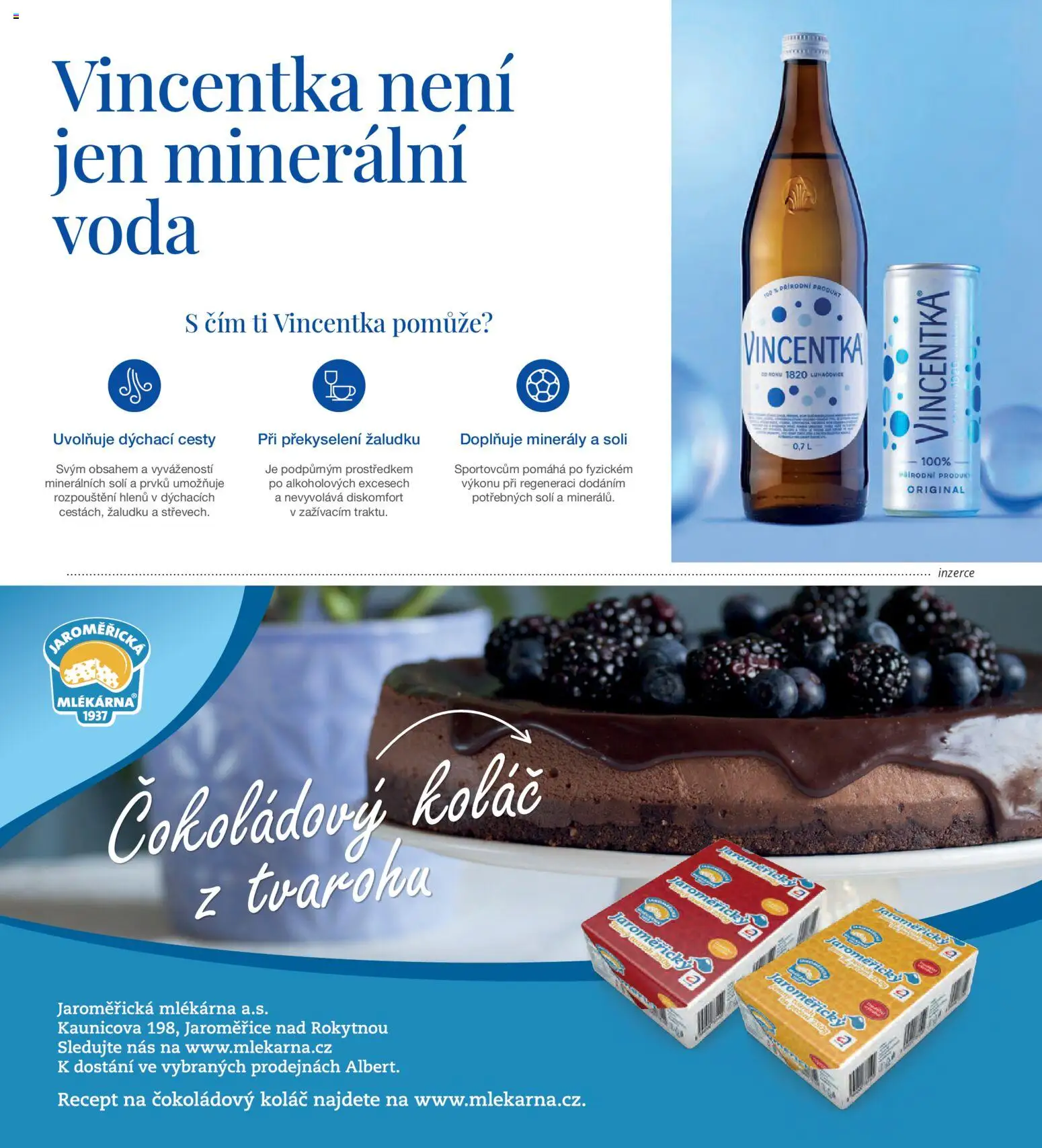 Albert magazín od 01.01.2026 | Strana: 63 | Produkty: Voda, Minerály, Minerální voda, Vincentka