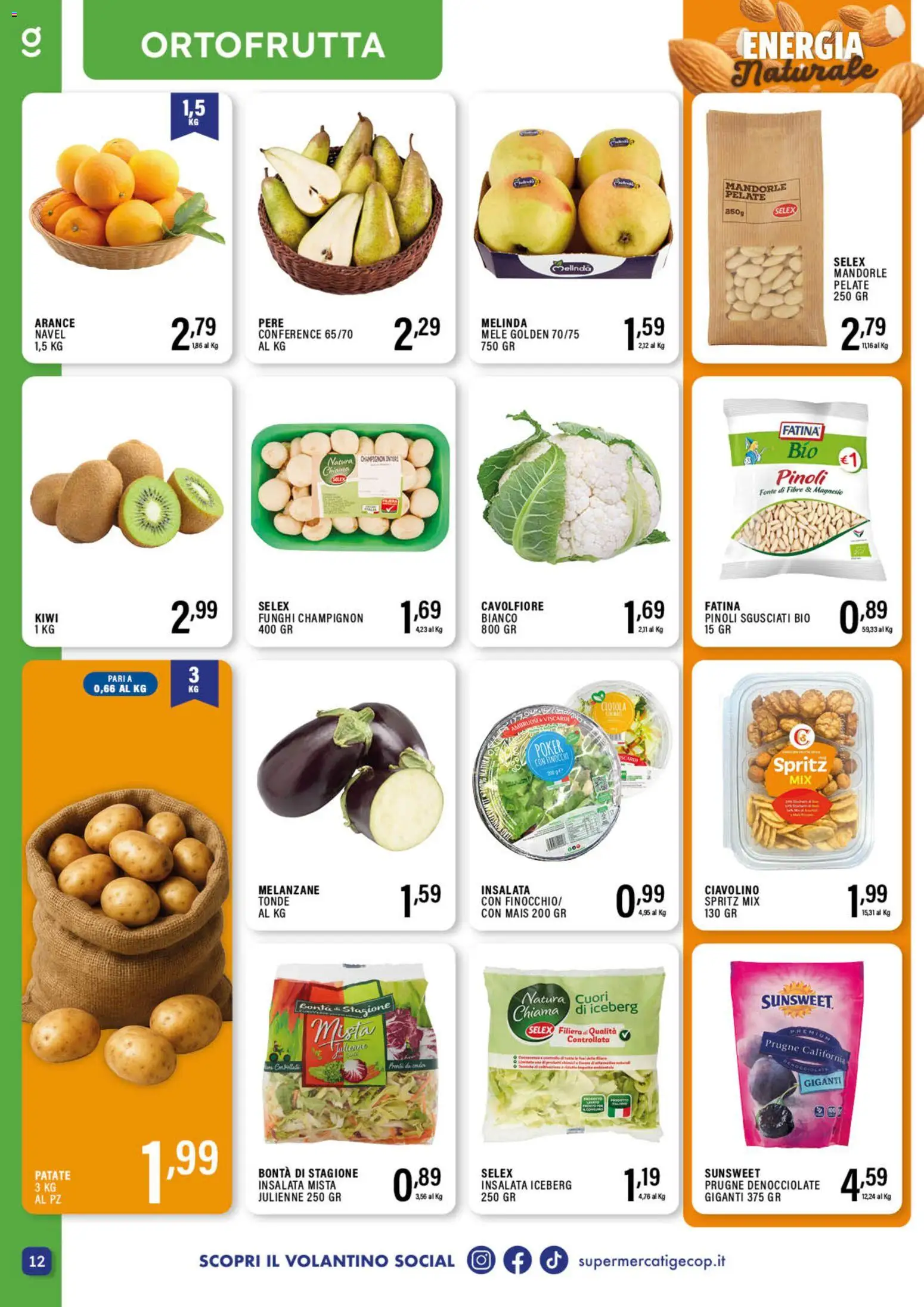 Volantino GECOP del 17.11.2025 | Pagina: 12 | Prodotti: Mele, Arance, Finocchi, Mais