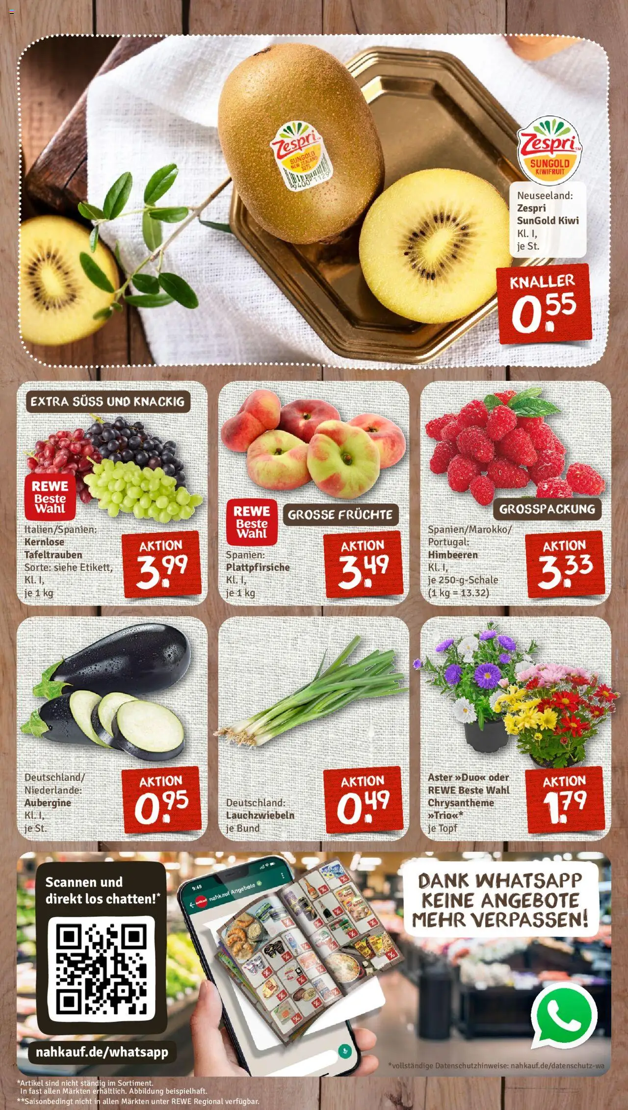 Nahkauf Prospekt - gültig ab dem 11.08.2025 | Seite: 3 | Produkte: Himbeeren, Aubergine, Kiwi