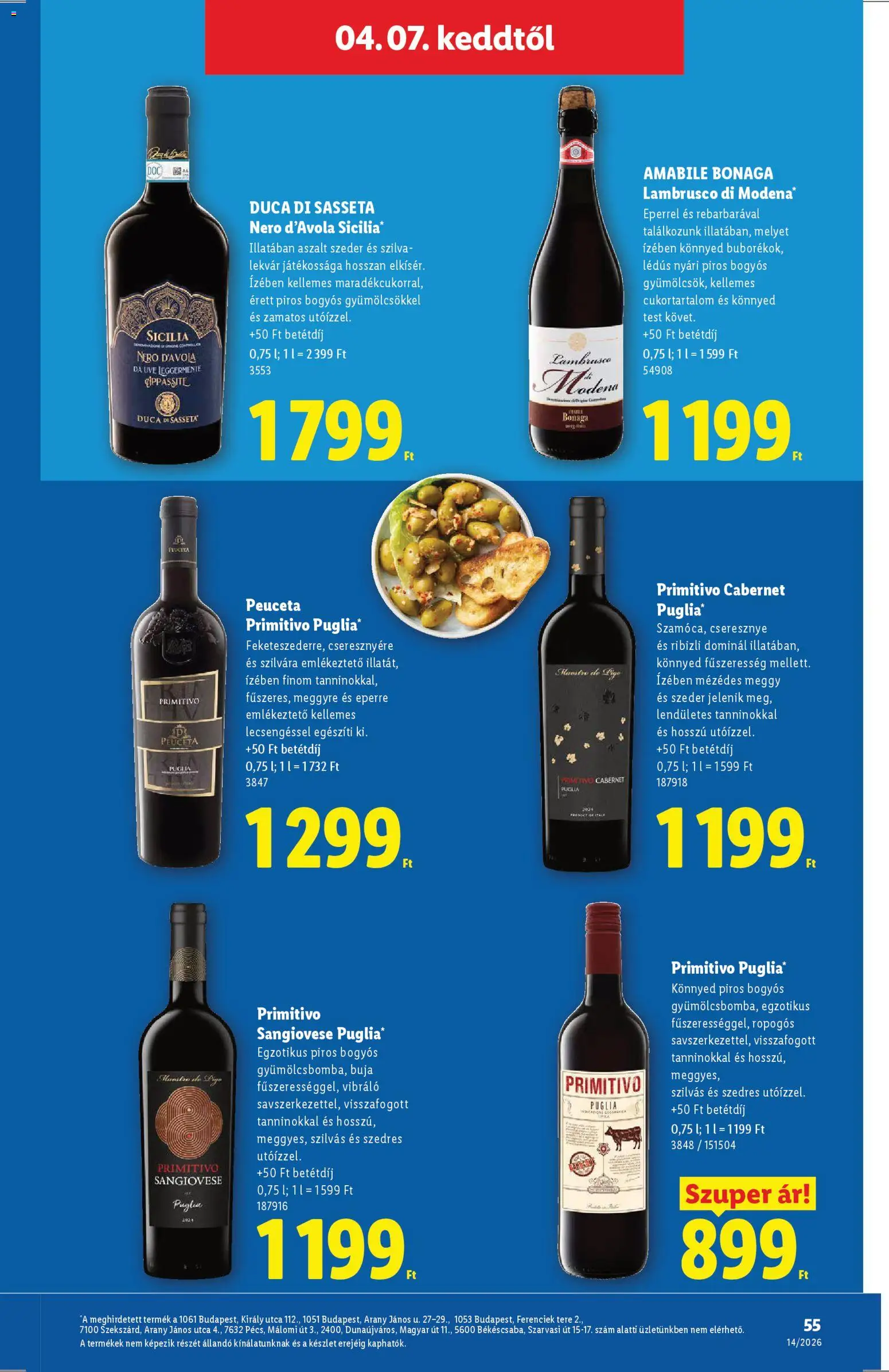 Lidl akciós ujság - amely érvényes a következő dátumtól: 01.04.2026 | Oldal: 55