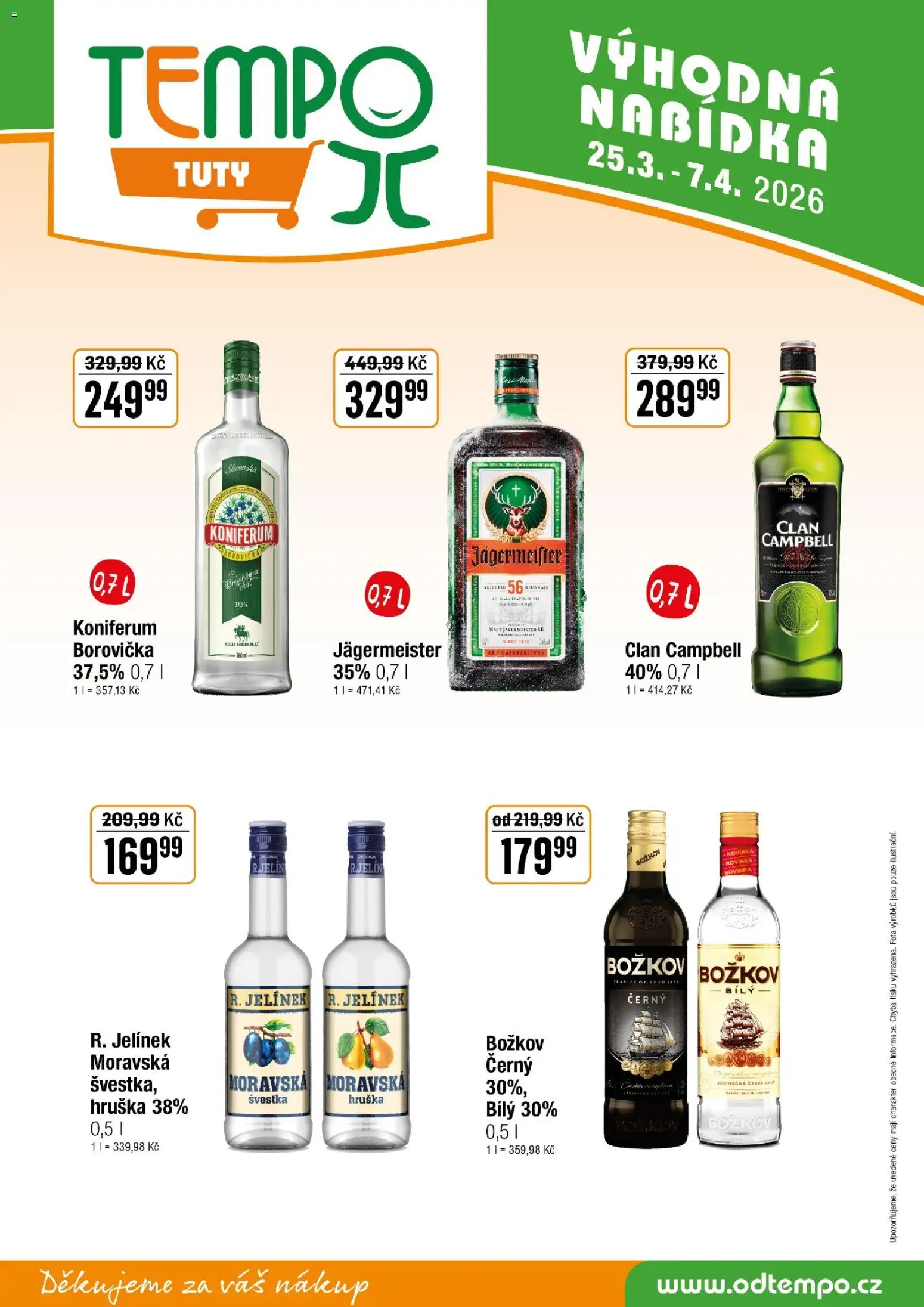 Tempo leták - Tuty od 25.03.2026 | Strana: 13 | Produkty: Jägermeister, Božkov, Jelínek