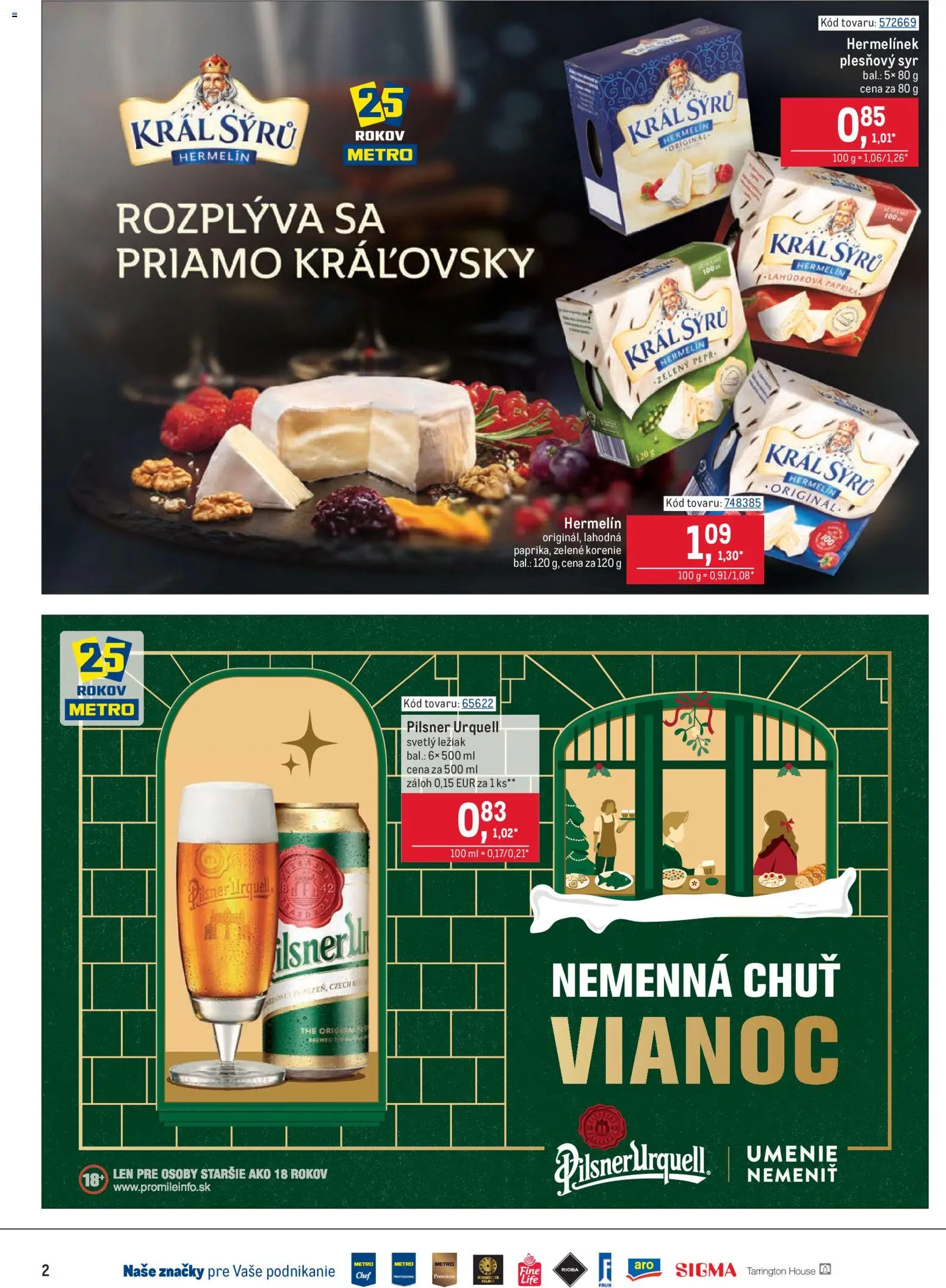 Nové Metro akcie – leták je platný od 05.11.2025 | Strana: 2 | Produkty: Paprika, Syr, Pilsner Urquell, Korenie