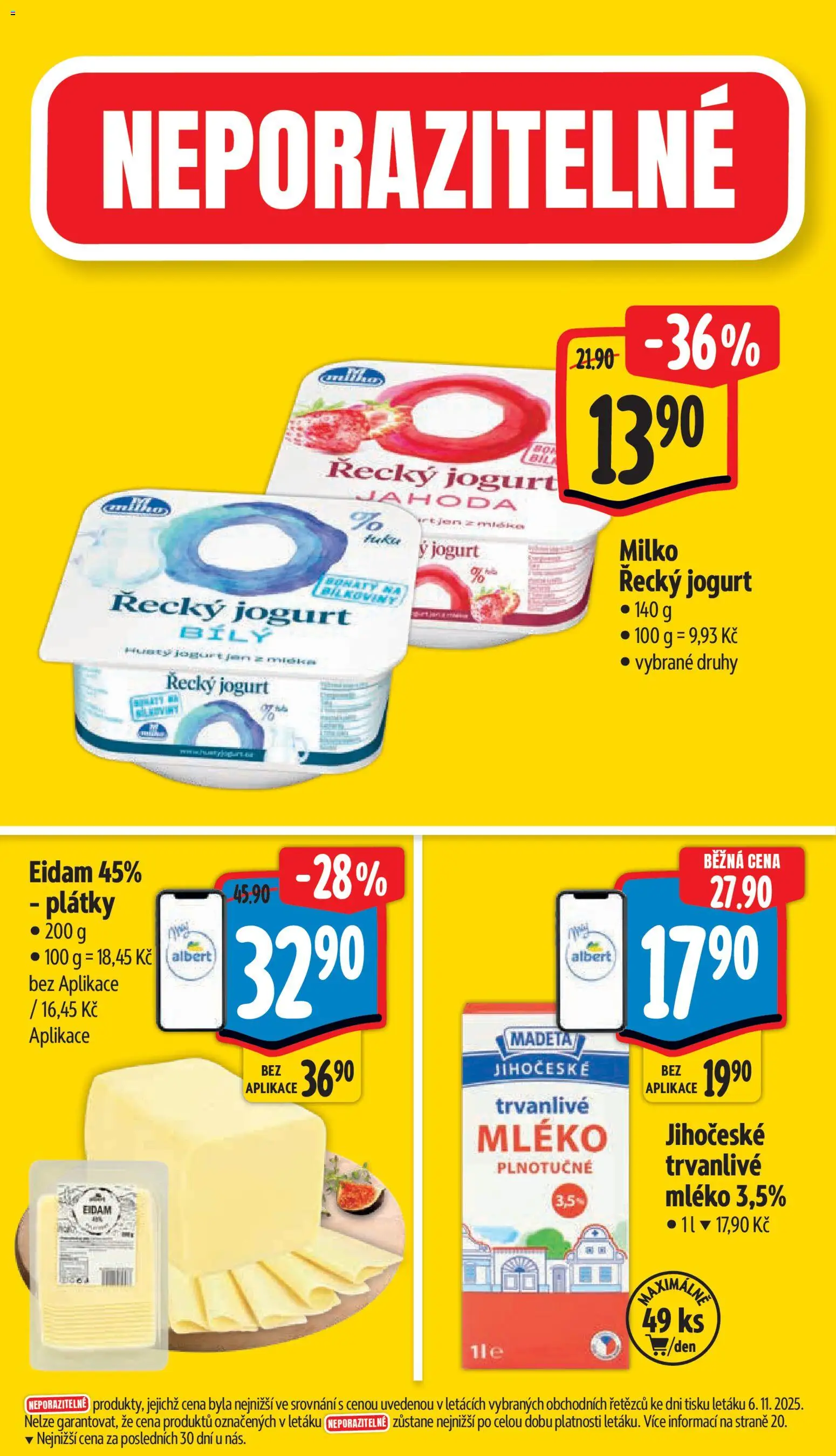 Albert Black Friday od 12.11.2025 | Strana: 3 | Produkty: Řecký jogurt, Mléko, Jogurt, Eidam
