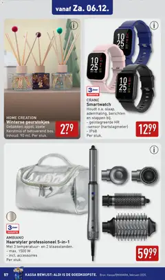Aldi folder week 49 - Voorbeeld van een folder van Aldi, geldig van 01.12.2025 | Pagina: 57 | Producten: Smartwatch