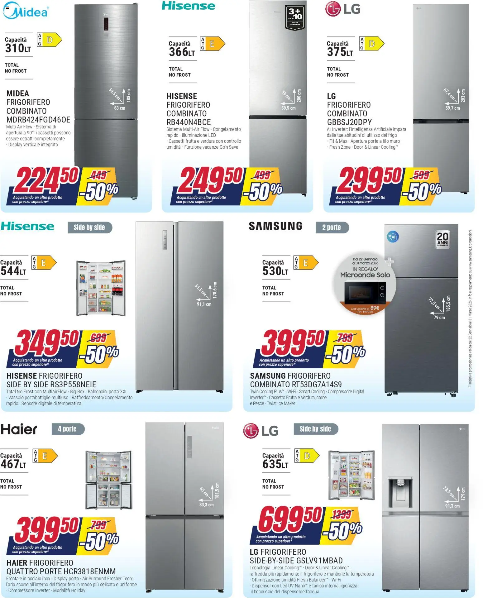 Volantino Trony del 19.02.2026 | Pagina: 6 | Prodotti: Microonde, Frutta, Tanica, Samsung