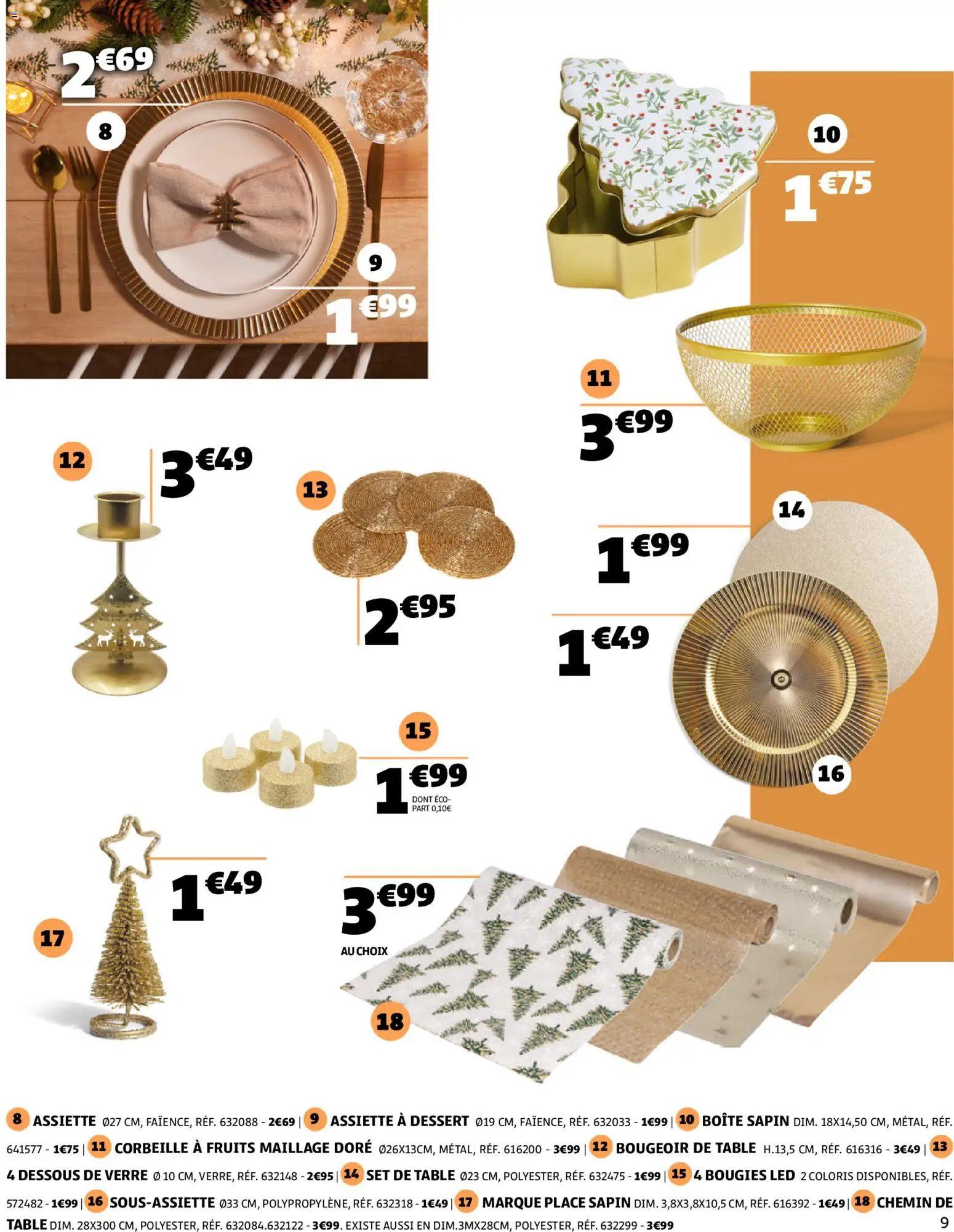 {H1} | Page: 9 | Produits: Table