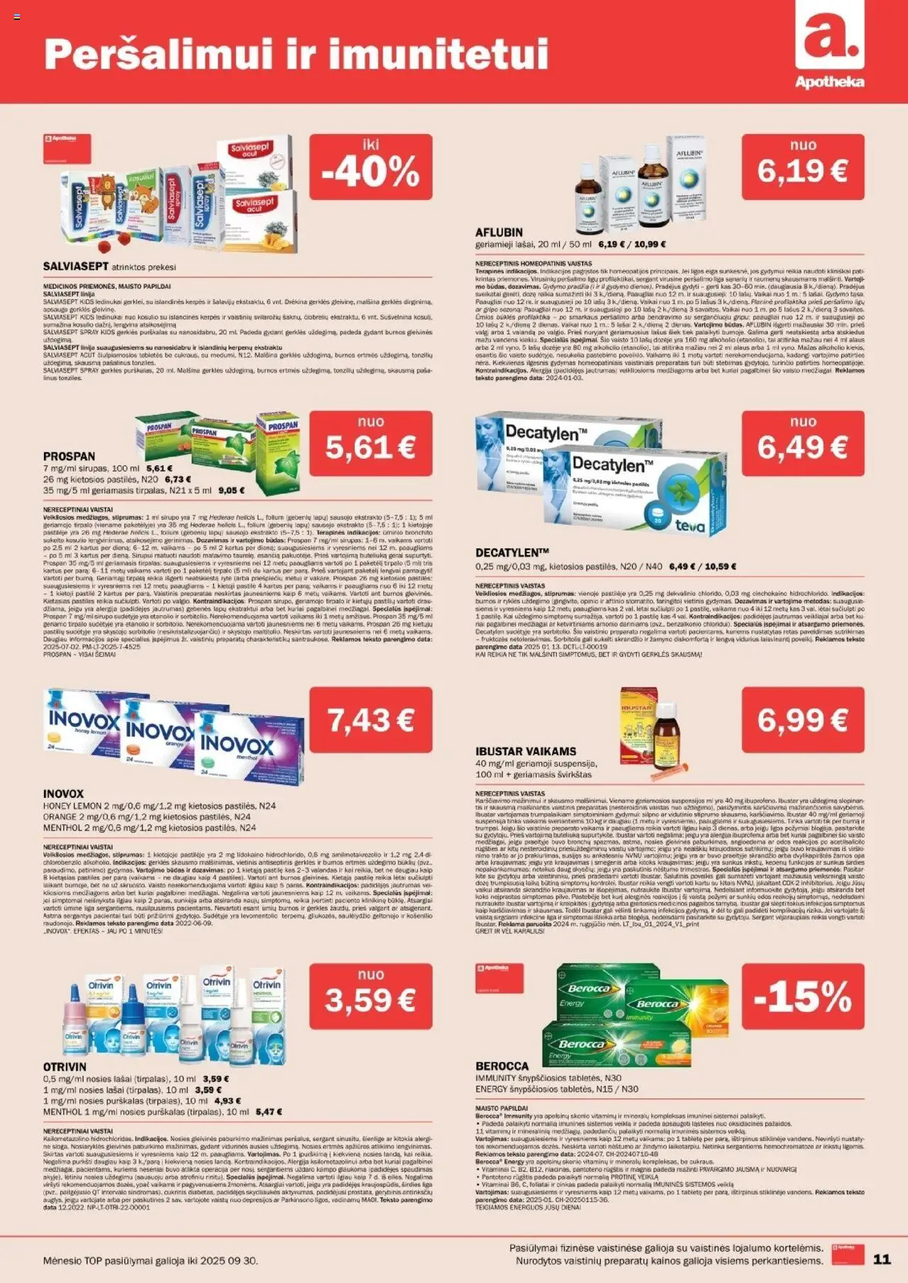 Apotheka akcijos nuo 01.09.2025 | Puslapis: 11 | Prekių: Ledinukai