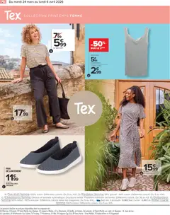 Carrefour - Prévisualisation de Carrefour Textile, spécial printemps valide à partir de 24.03.2026 | Page: 10 | Produits: Robe, Coton, Débardeur, Pantalon