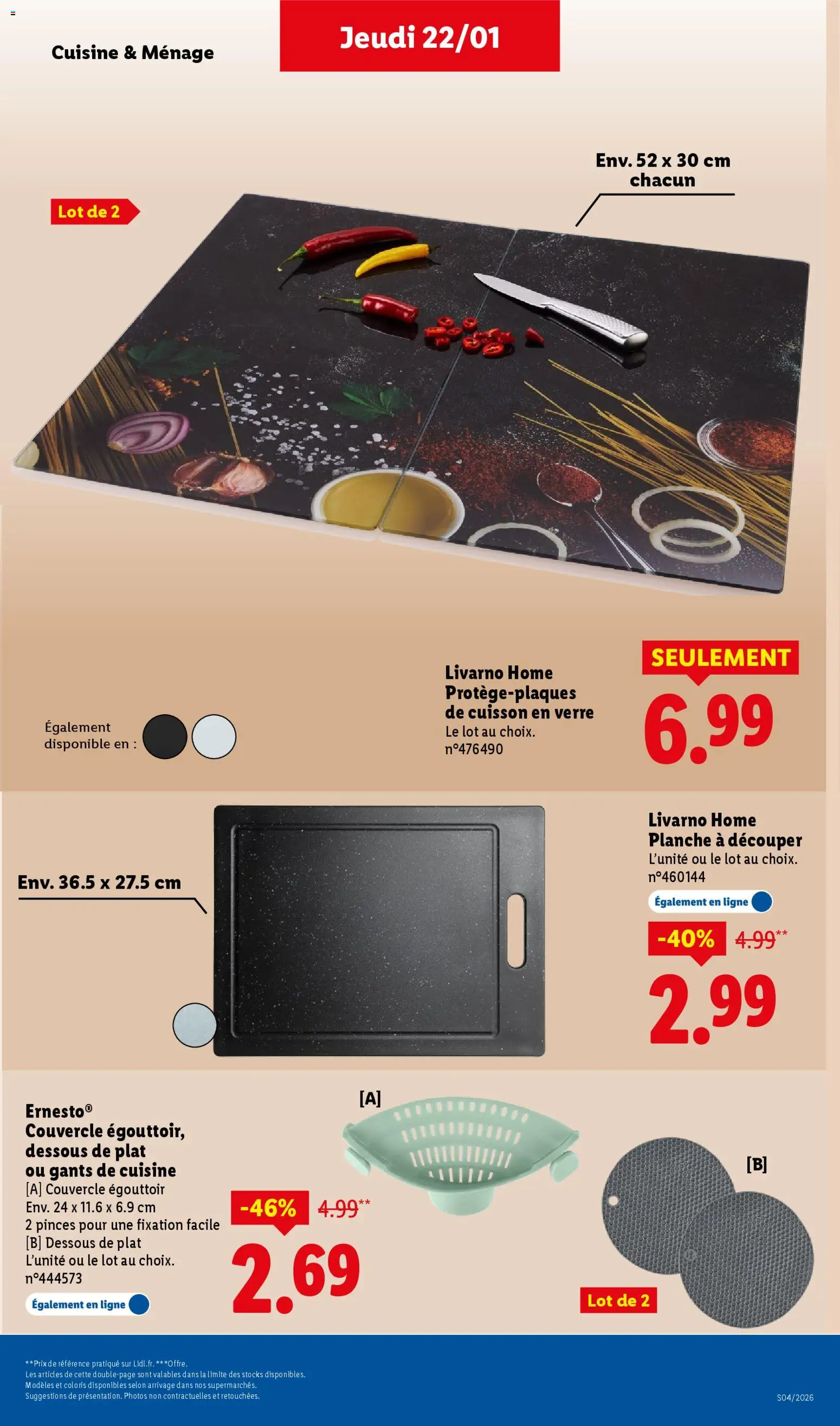 {H1} | Page: 11 | Produits: Égouttoir, Pinces, Planche à découper, Gants