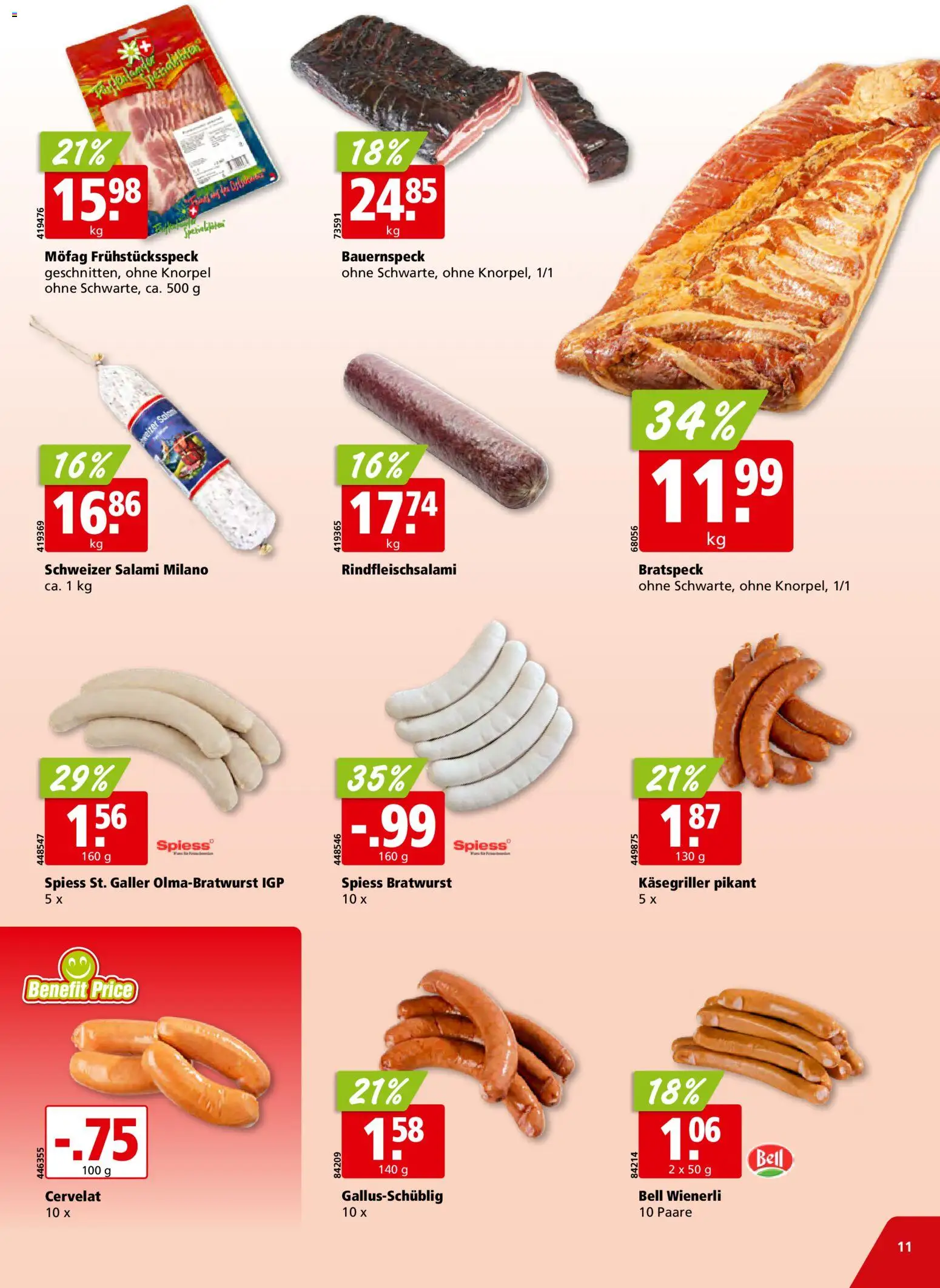 Aligro Aktionen Schlieren, Gossau SG, Frauenfeld, Rapperswil-Jona, Sargans, Bern, Brüttisellen, Pratteln, Emmen, Spreitenbach – gültig ab 02.02.2026 | Seite: 11 | Produkte: Salami