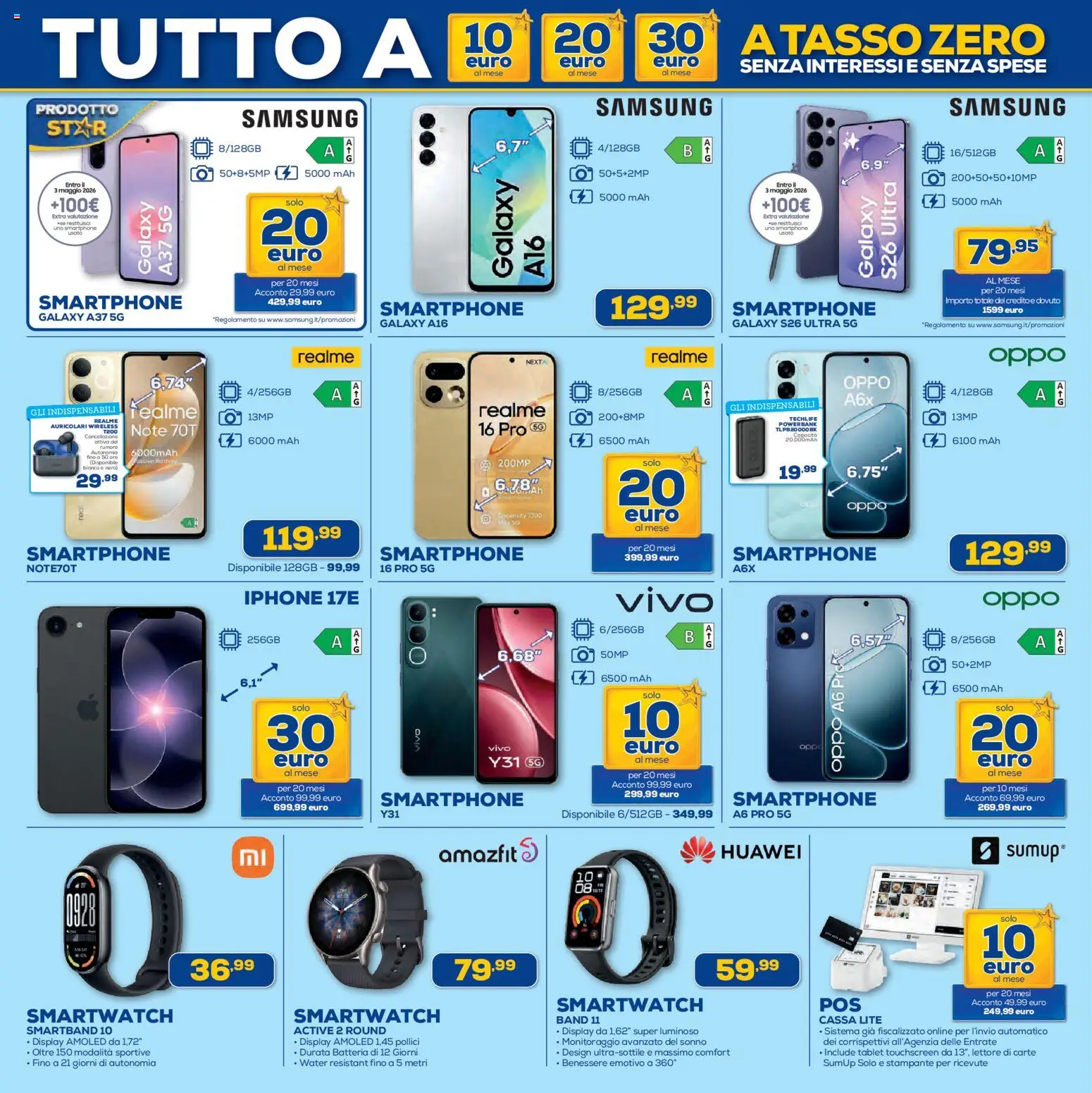 Volantino Euronics del 23.04.2026 | Pagina: 4 | Prodotti: Auricolari, Iphone, Tablet, Samsung