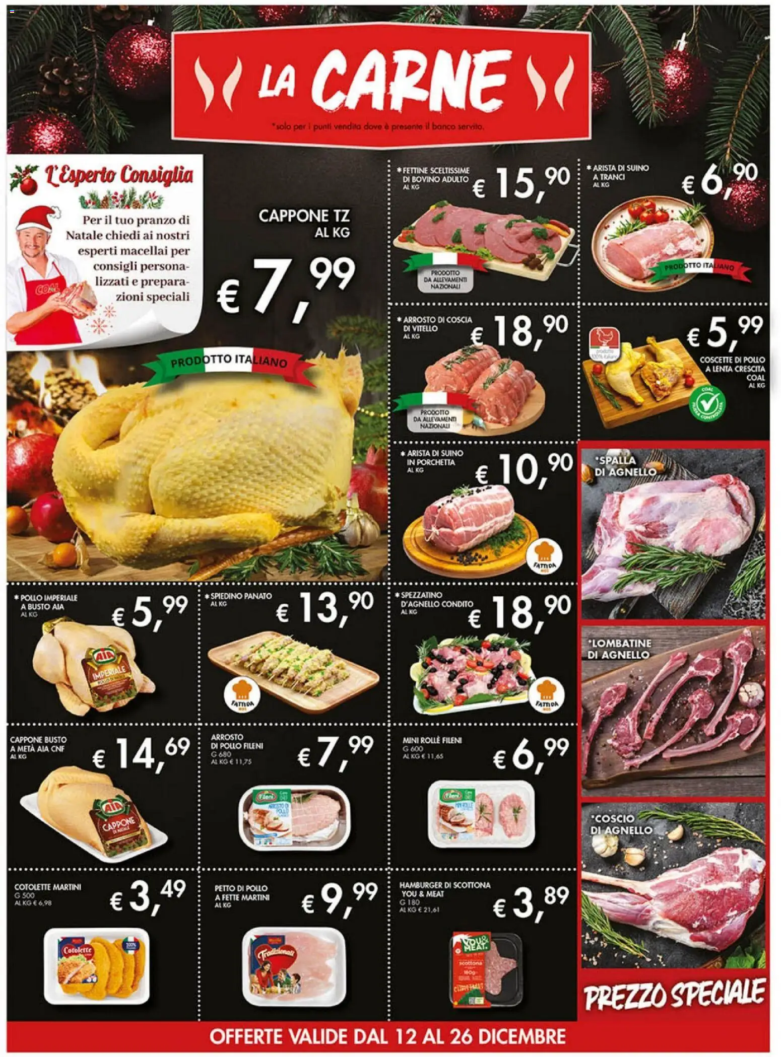 Volantino Coal del 12.12.2025 | Pagina: 4 | Prodotti: Petto di Pollo, Pollo, Vitello, Hamburger
