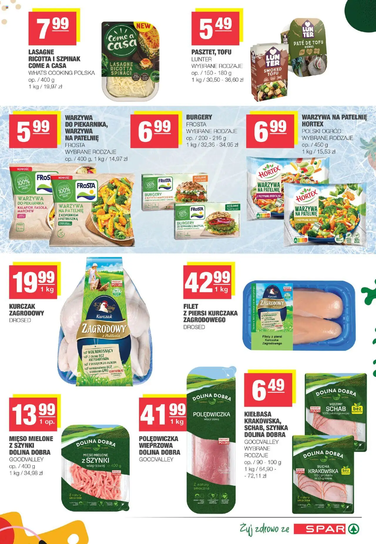 Spar Gazetka - Żyj zdrowo od 10.09.2025 | Strona: 7 | Produkty: Kiełbasa, Pietruszka, Tofu, Warzywa