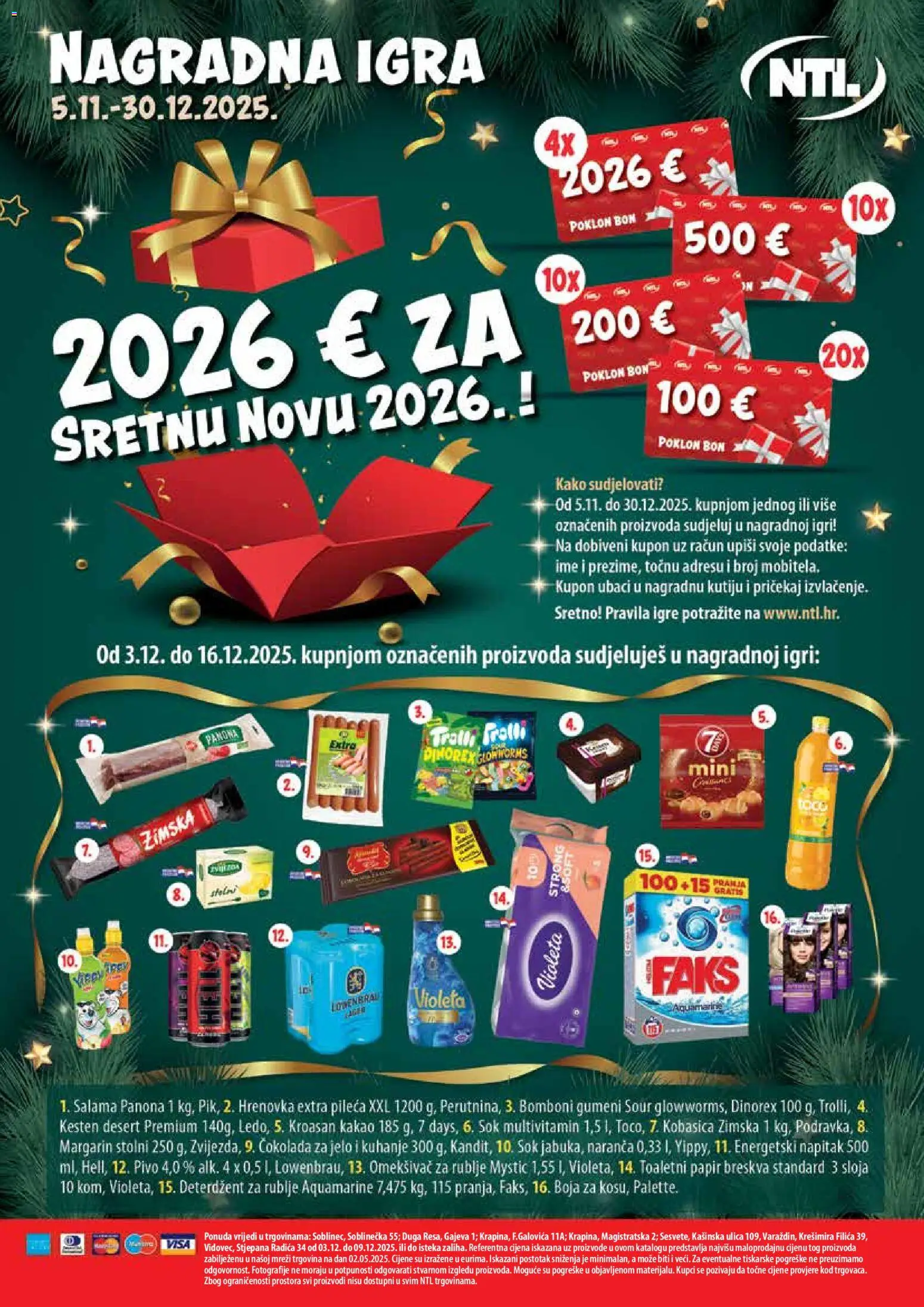 NTL katalog | vrijedi od 03.12.2025 | Stranica: 28 | Proizvodi: Salama, Bomboni, Toaletni papir, Violeta