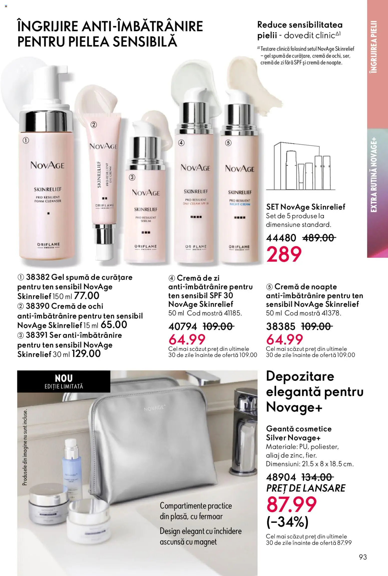 Noul catalog Oriflame – valabil de la 15.04.2026 | Pagină: 93 | Produse: Serum, Cremă de noapte, Geantă, Cremă