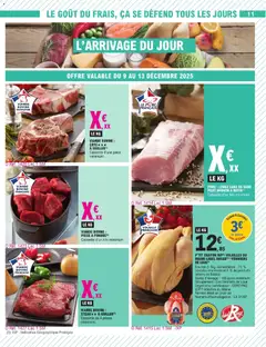 E.Leclerc - Prévisualisation de PORC: LONGE SANS OS SANS FILET MIGNON A ROTIR, Caissette d'un kilo minimum. valide à partir de 09.12.2025 | Page: 25 | Produits: Volaille, Filet mignon, Porc, Céréales