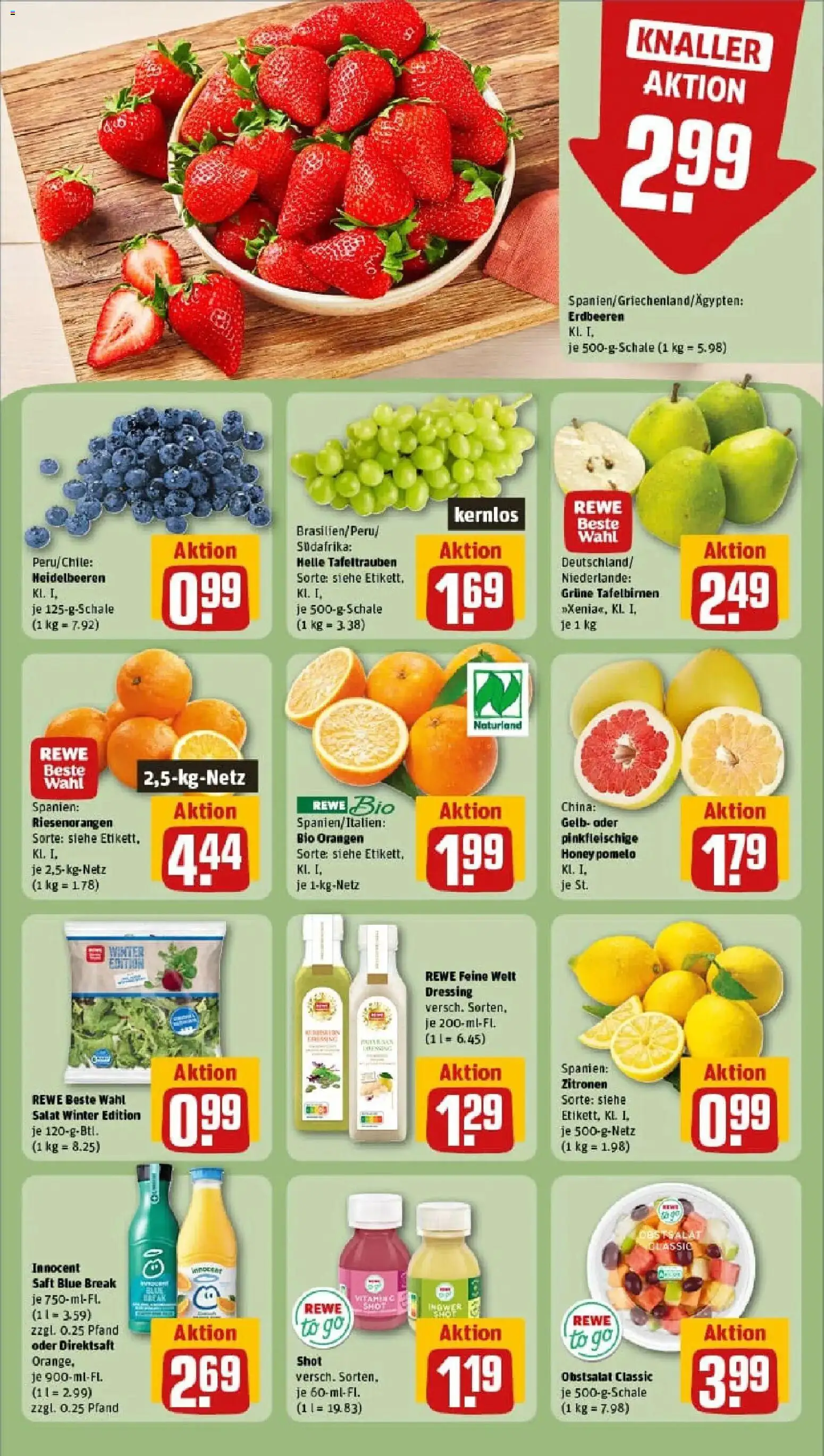 Rewe prospekt Bergisch Gladbach / Refrath	 – gültig ab 26.01.2026 | Seite: 6 | Produkte: Dressing, Orangen, Saft, Zitronen