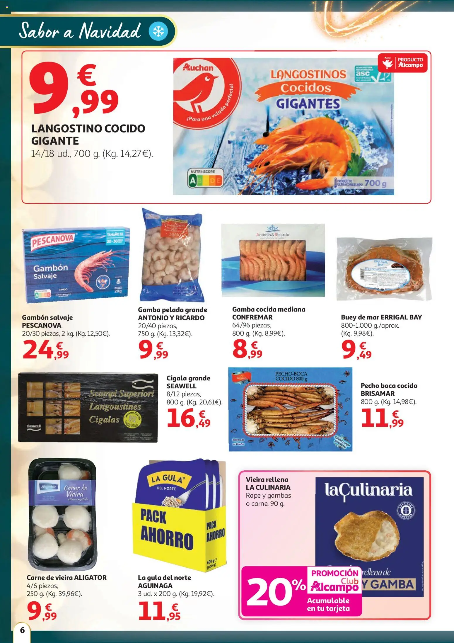 Alcampo -  Cat SST │ válido desde el 11.12.2025 | Página: 6 | Productos: Langostino, Gamba