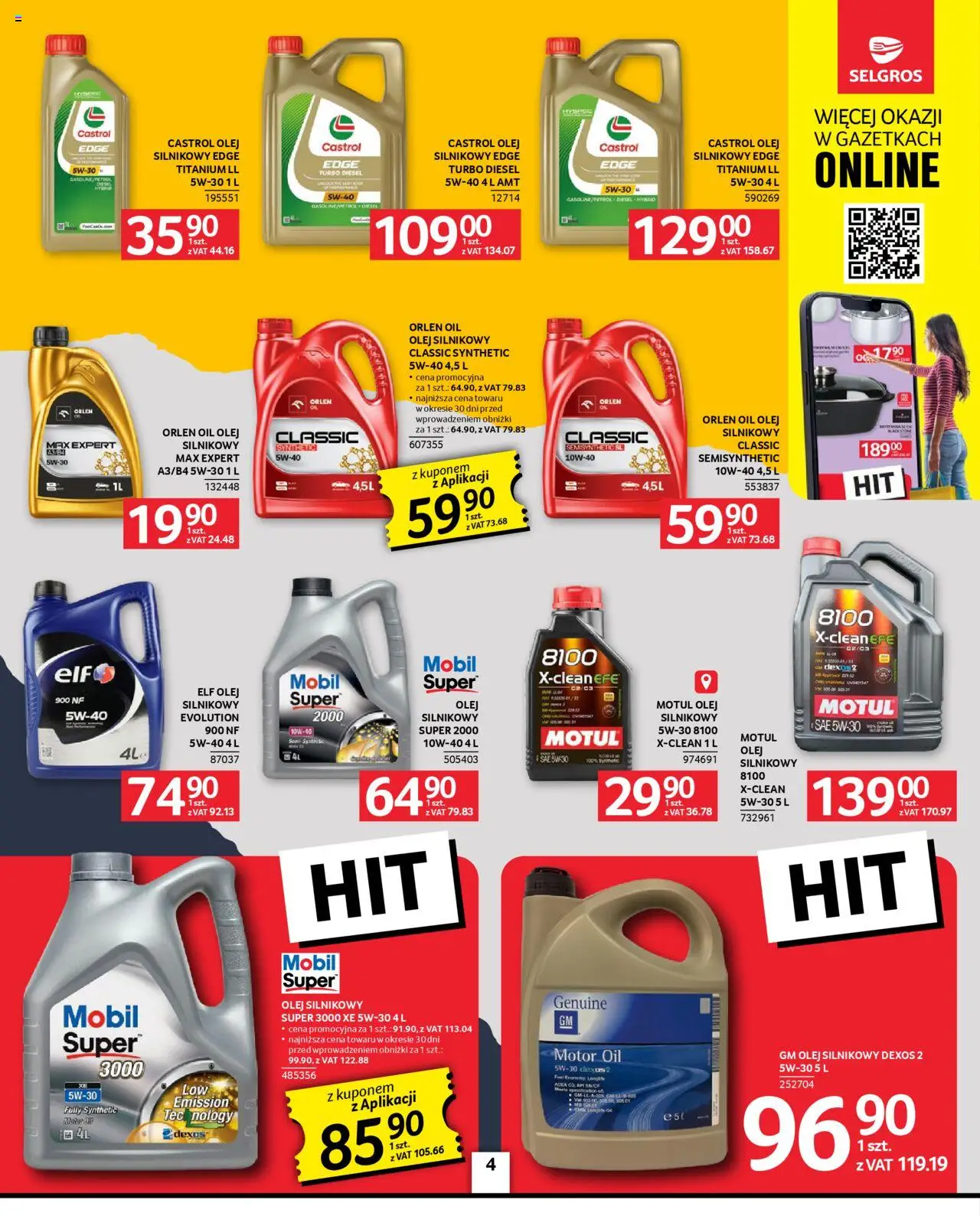 Selgros cash&carry Gazetka - Oferta przemysłowa od 09.10.2025 | Strona: 4 | Produkty: Olej