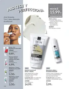 Vista previa Sérum + Gel - Revitalizante Avon SK!N, Sérum + Gel Revitalizante válido desde el 01.11.2025 | Página: 136 | Productos: Protector solar, Sérum, Crema, Bálsamo labial