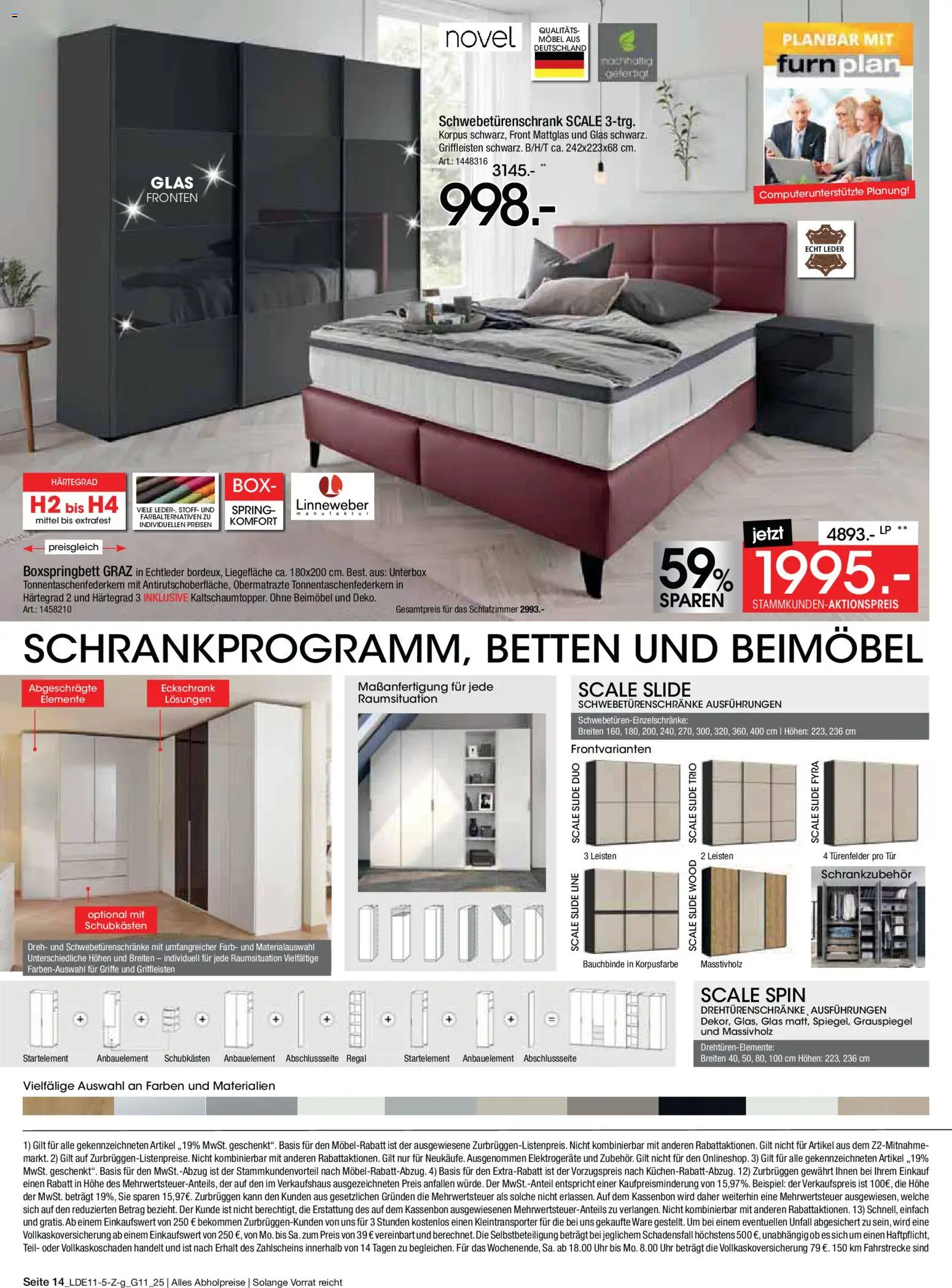 Zurbrüggen - Black Friday – gültig ab 08.11.2025 | Seite: 16 | Produkte: Schwebetürenschrank, Boxspringbett, Box, Tür