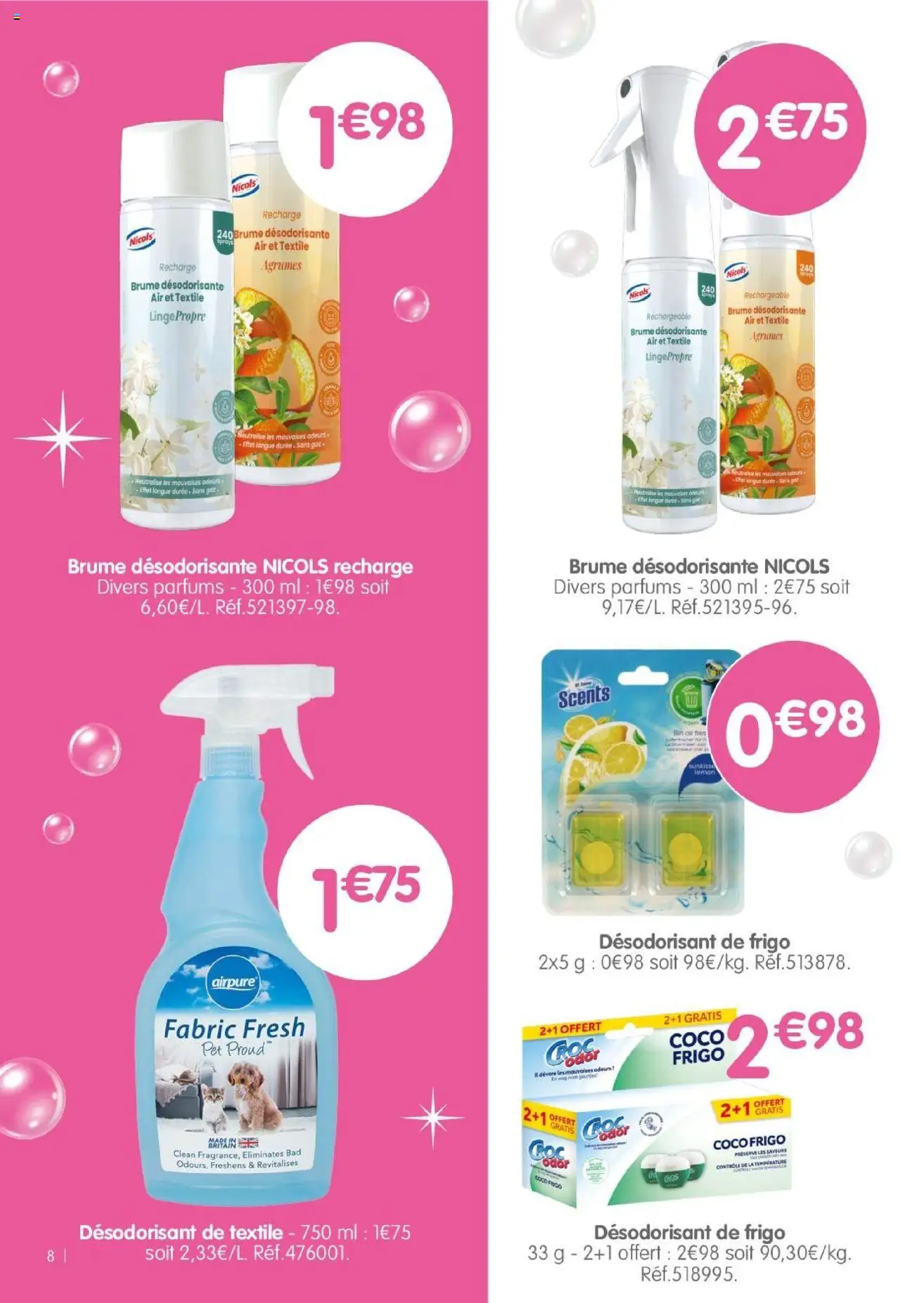  | Page: 8 | Produits: Frigo, Désodorisant
