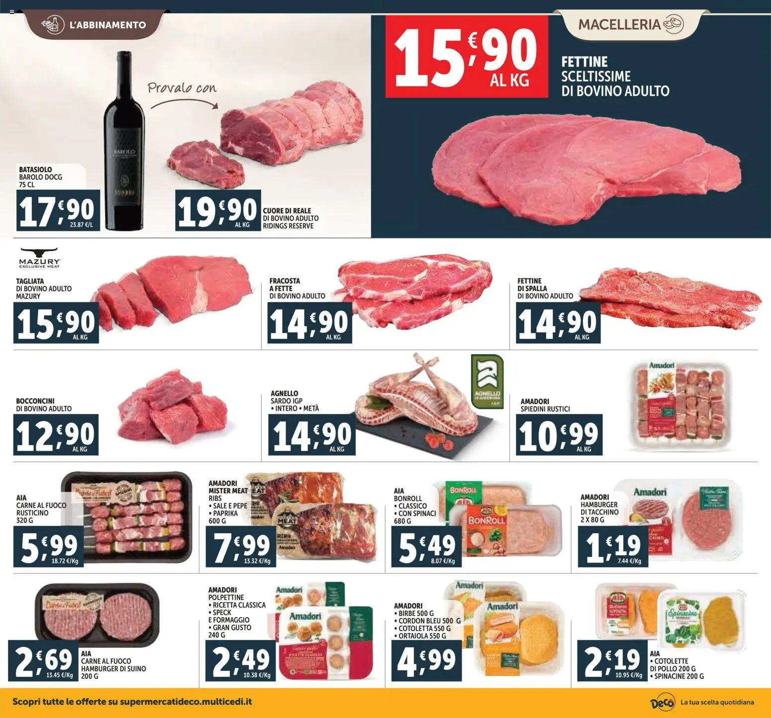 Volantino Decò del 07.11.2025 | Pagina: 6 | Prodotti: Formaggio, Rustici, Agnello, Hamburger