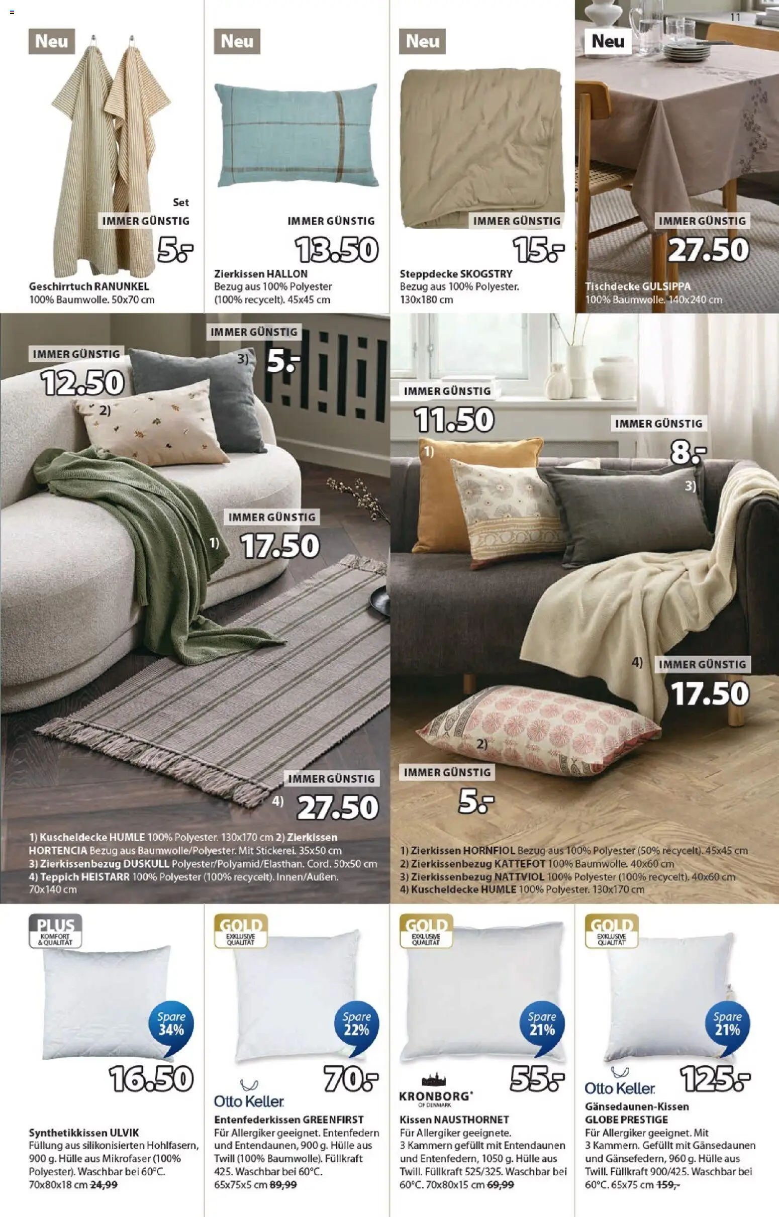 JYSK Prospekt aktuell gültig ab 04.03.2026 | Seite: 11 | Produkte: Hülle, Kissen, Teppich