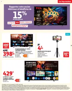 Auchan - Des prix aussi bas, c'est le top - Voorbeeld van een folder van Auchan, geldig van 14.10.2025 | Pagina: 23 | Producten: Smartphone, Tv, La, Selfie Stick