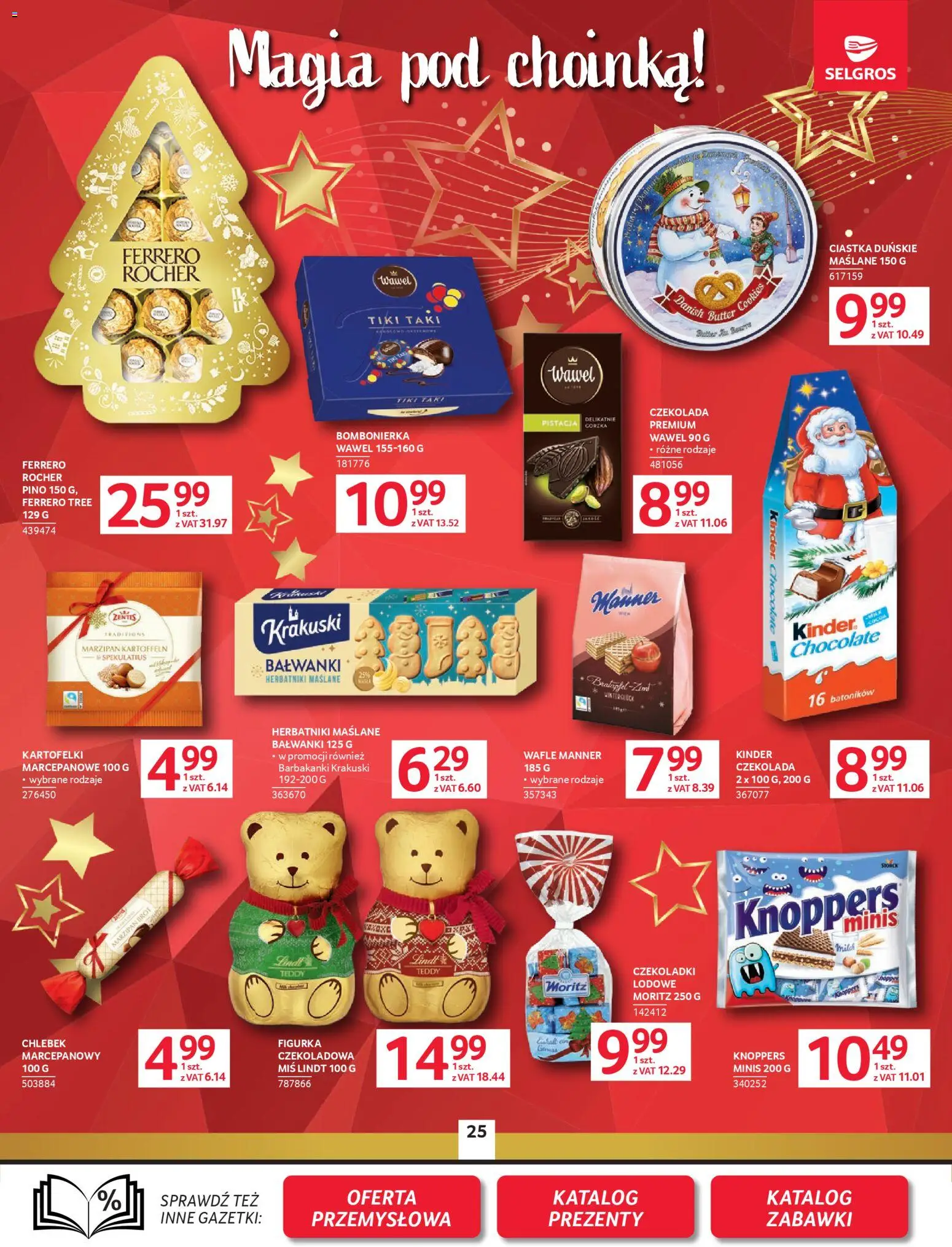 Selgros cash&carry Gazetka od 04.12.2025 | Strona: 25 | Produkty: Choinka, Wafle, Bombonierka, Ciastka