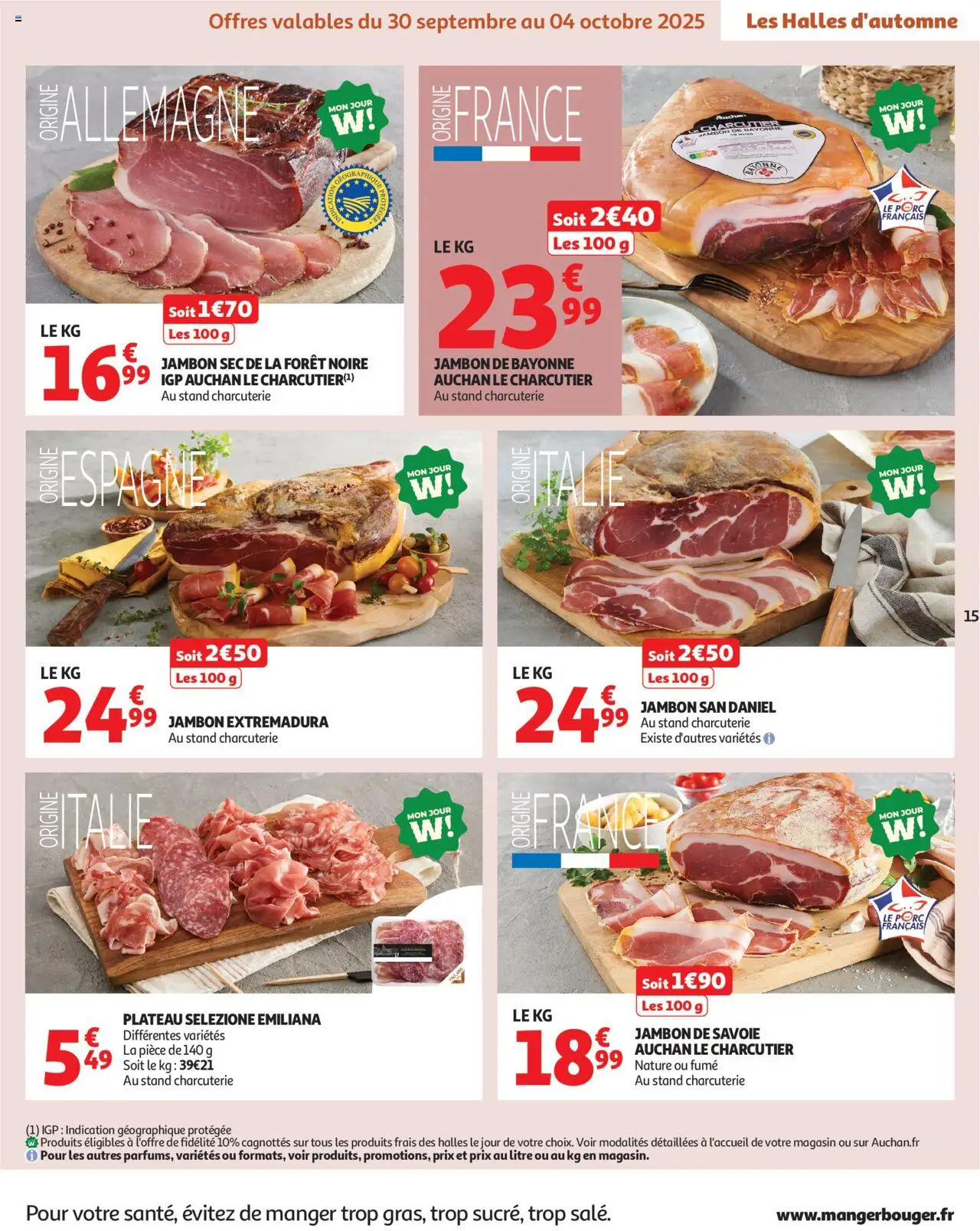 {H1} | Page: 15 | Produits: Plateau, Jambon, Porc