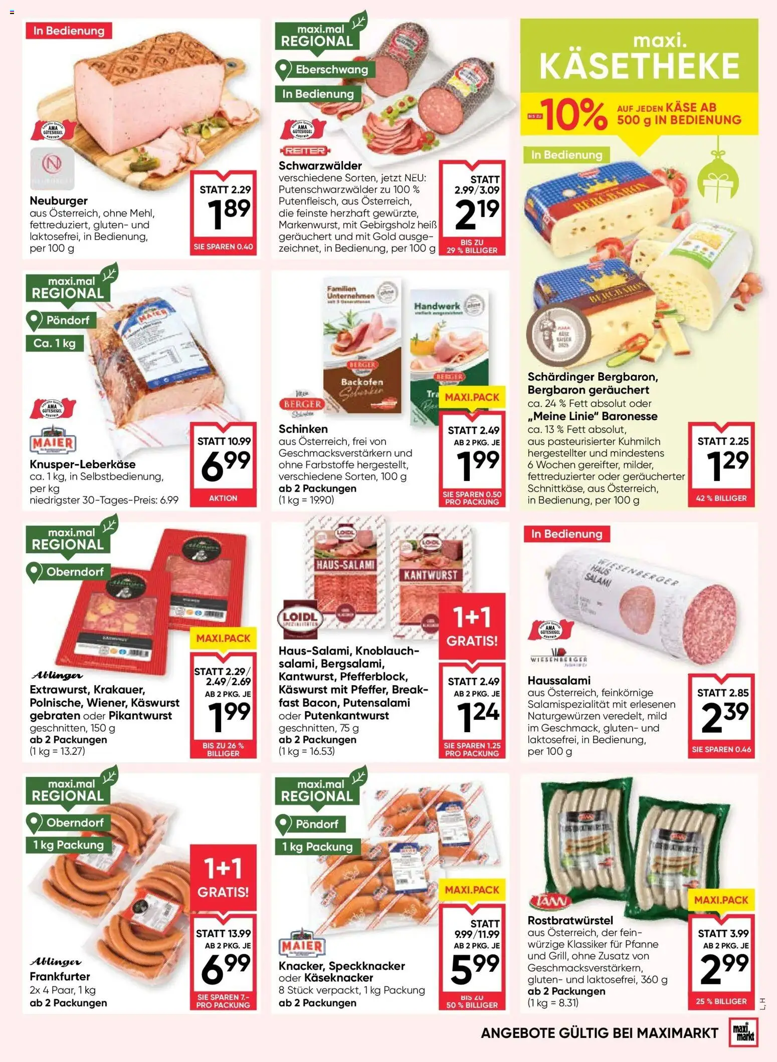 Maximarkt Haid, Linz gültig ab 18.12.2025 | Seite: 13 | Produkte: Knoblauch, Käse, Schinken