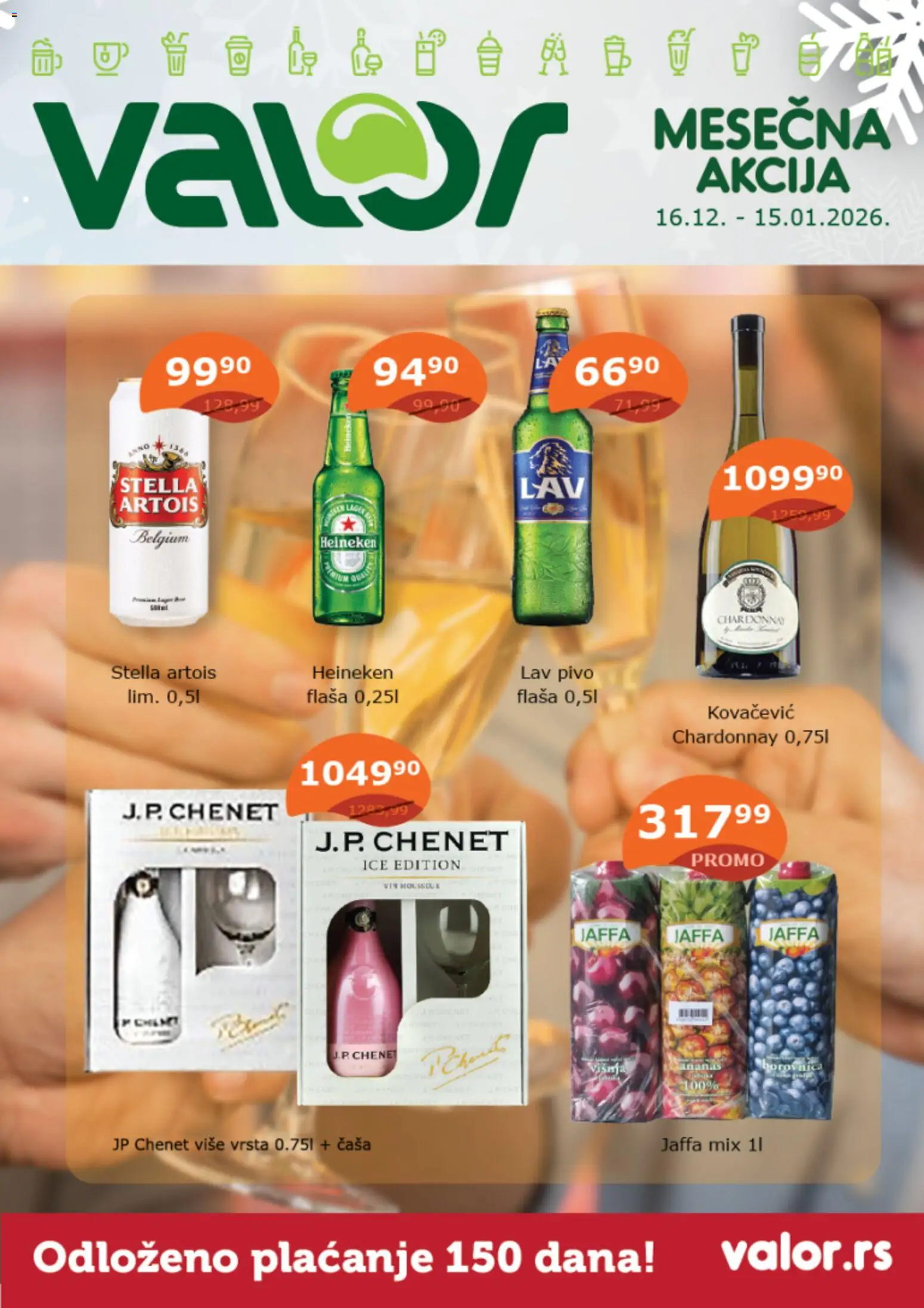Valor katalog - važi od 16.12.2025 | Strana: 1 | Proizvode: Ananas, Heineken, Borovnica, Pivo