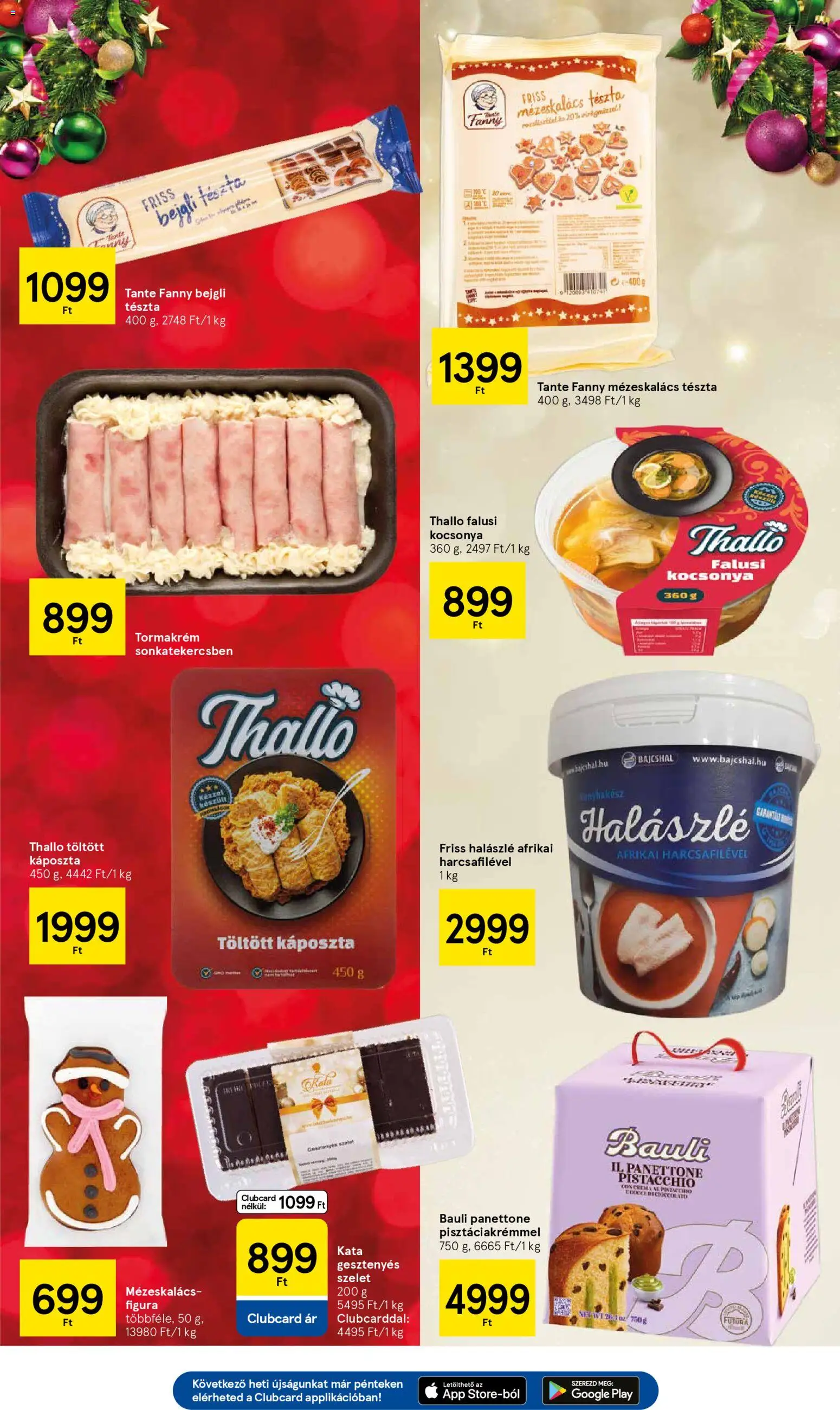 Tesco akciós ujság - amely érvényes a következő dátumtól: 18.12.2025 | Oldal: 5 | Termékek: Mézeskalács, Mézeskalács tészta, Tészta, Halászlé