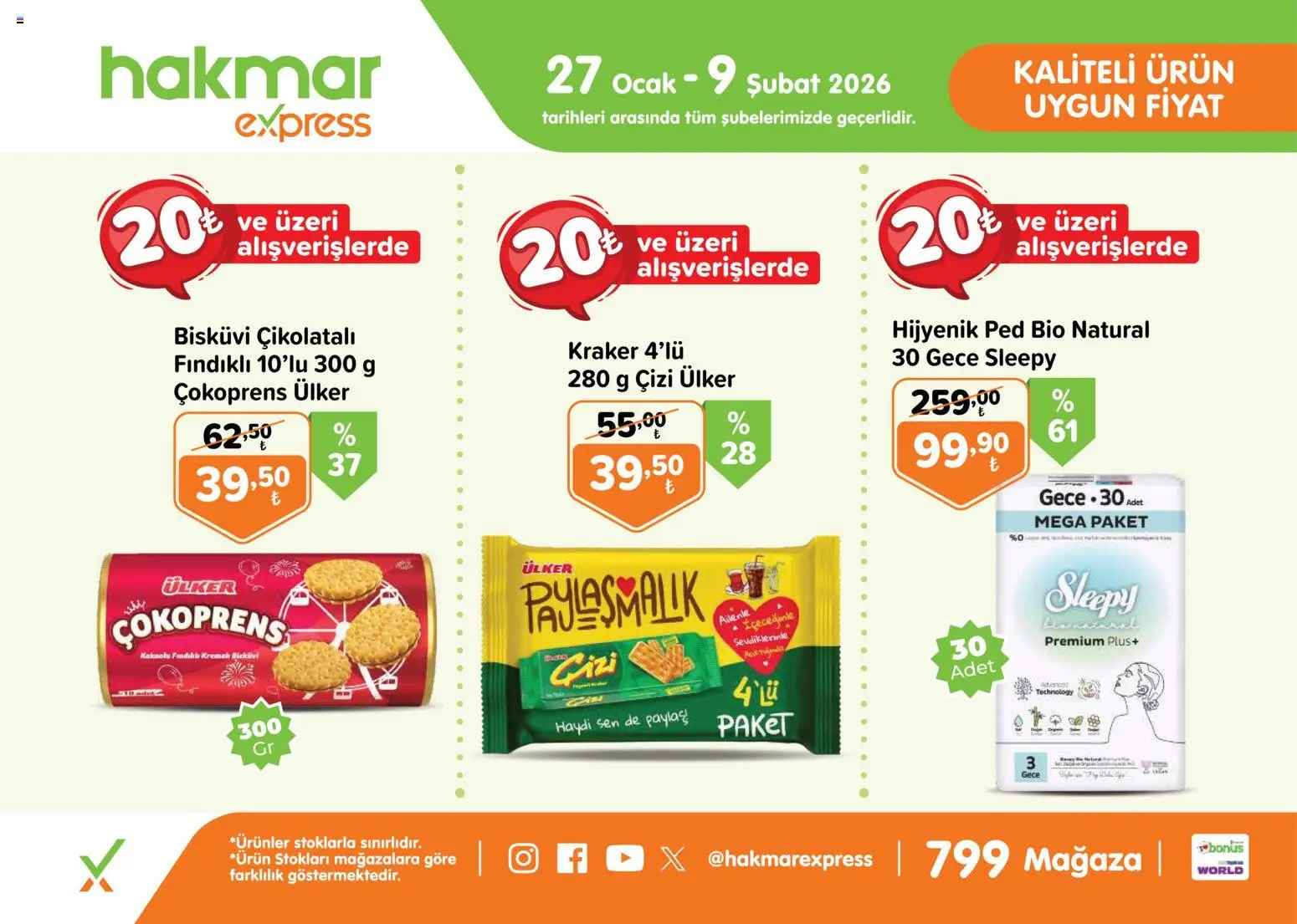 Hakmar Express Salı Aktüel Ürünler - 27.01.2026 tarihinden itibaren geçerlidir | Sayfa: 3 | Ürünler: Hijyenik ped, Ocak, Bisküvi