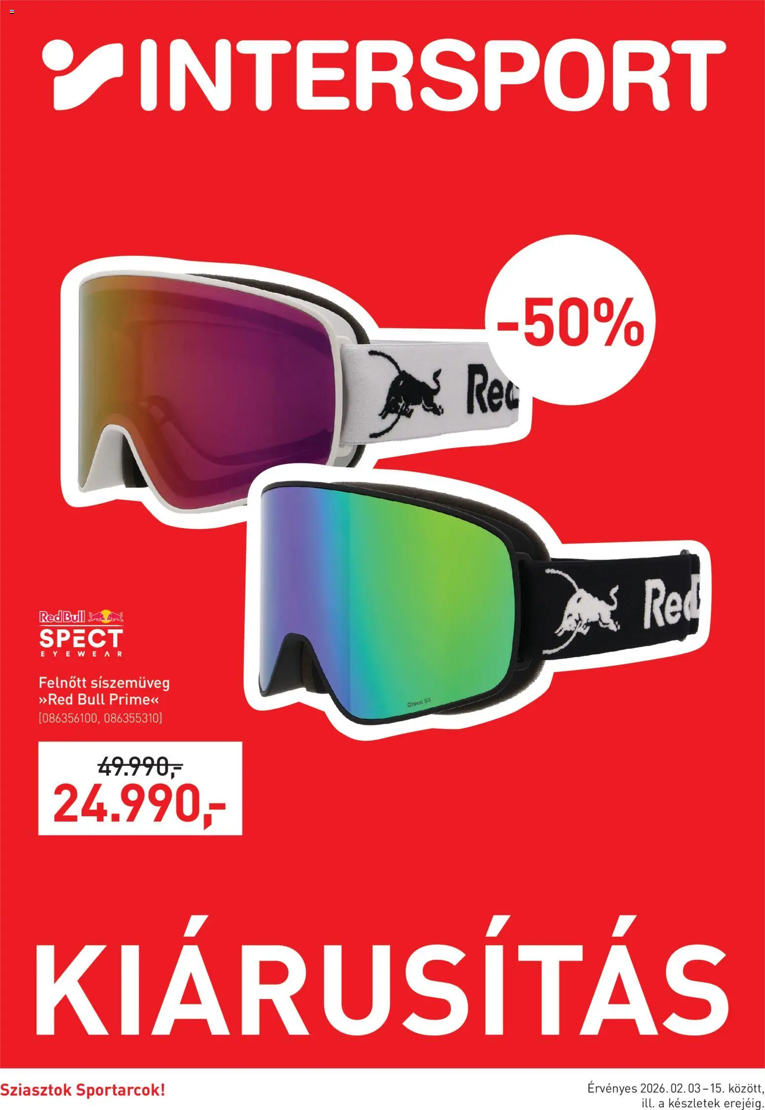 Intersport akciós ujság - amely érvényes a következő dátumtól: 03.02.2026 | Oldal: 1 | Termékek: Red bull