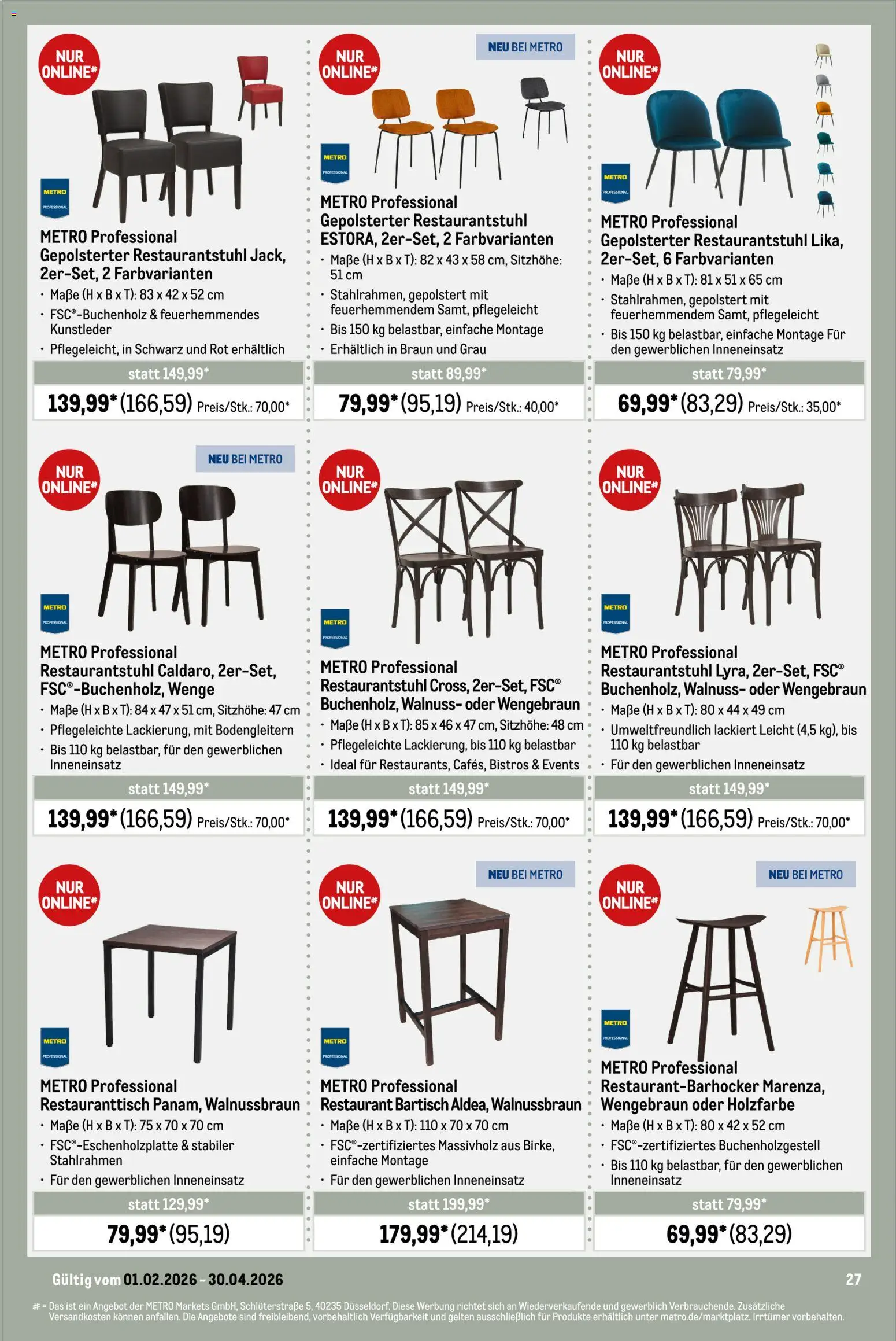 Metro Outdoor für Profis – gültig ab 01.02.2026 | Seite: 27 | Produkte: Bartisch