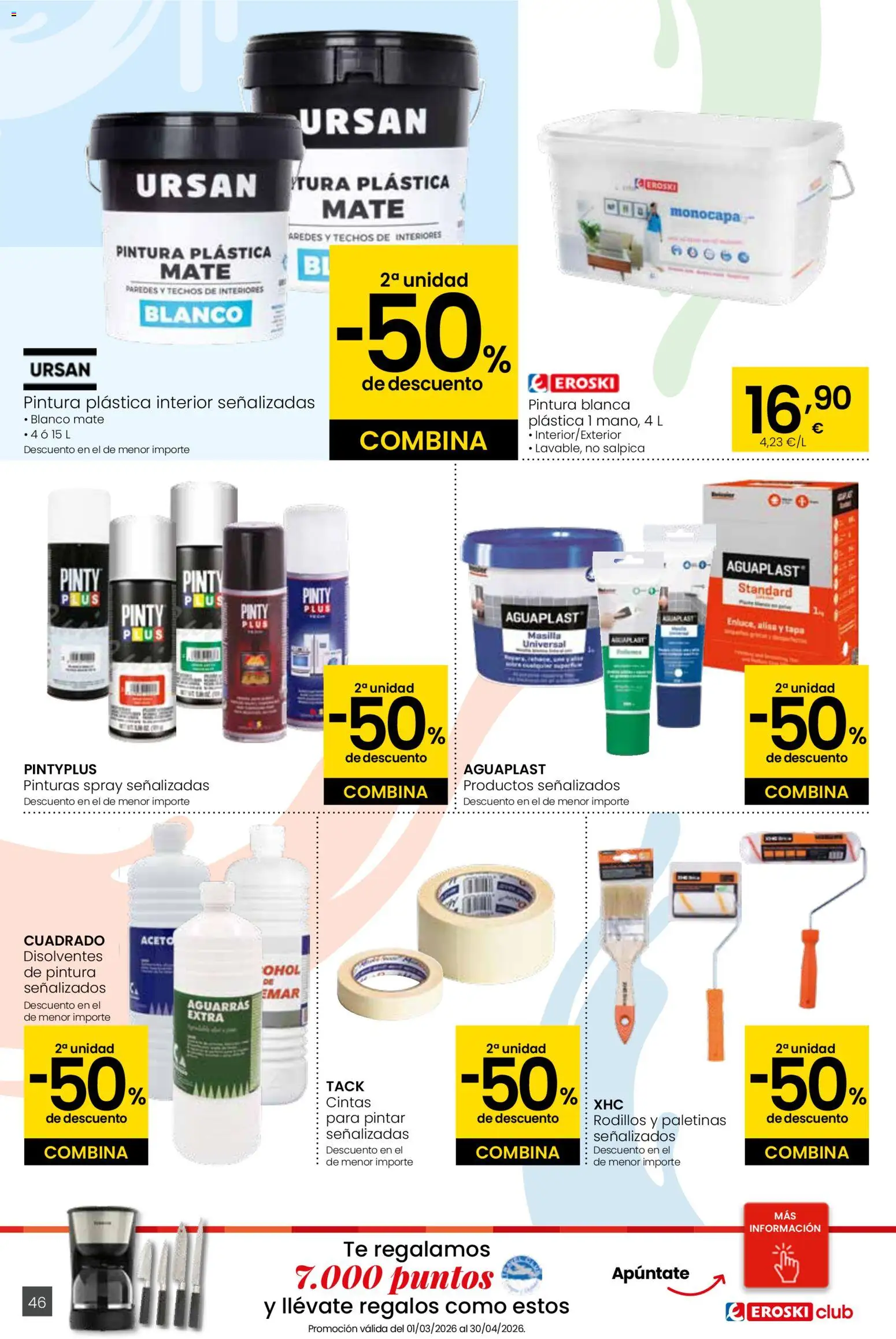 Eroski - Viste tu cesta de primavera  │ válido desde el 12.03.2026 | Página: 46 | Productos: Té, Pintura plástica