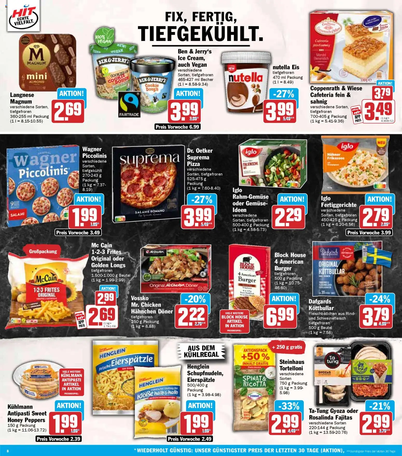 HIT Bayern – gültig ab 12.01.2026 | Seite: 8 | Produkte: McCain, Piccolinis, Pizza, Schweinefleisch