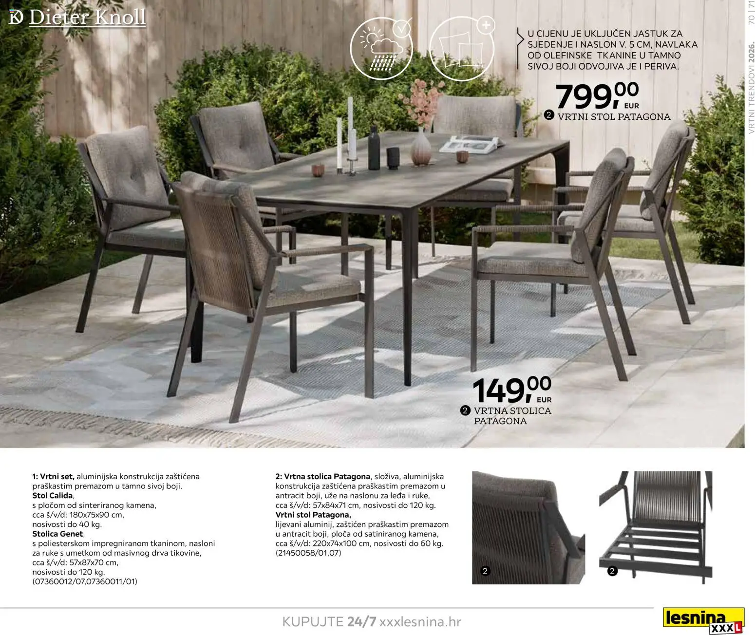 Lesnina katalog | vrijedi od 06.02.2026 | Stranica: 71 | Proizvodi: Jastuk, Stol, Stolica