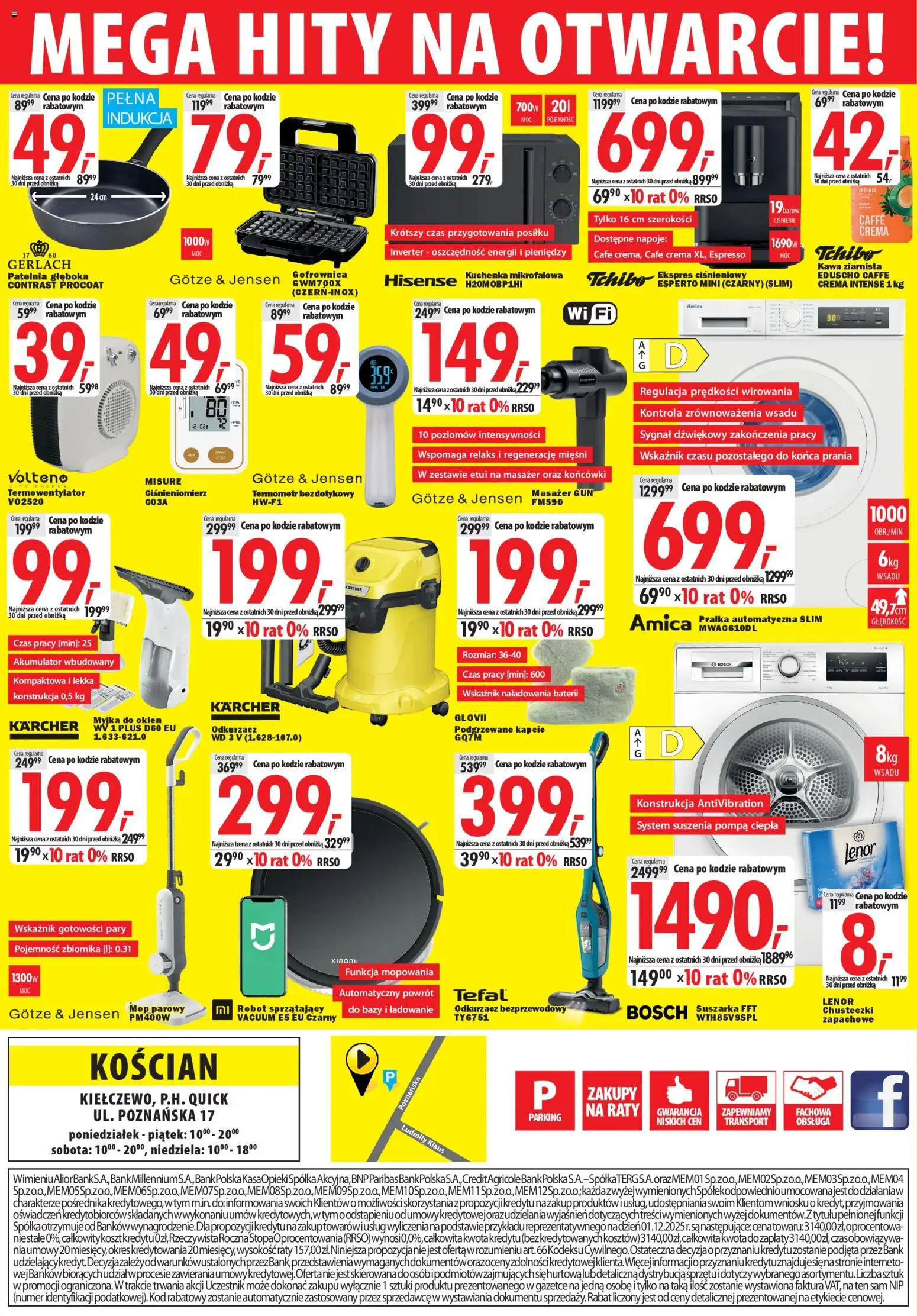 Mediaexpert Gazetka - Otwarcie po remoncie Kościan od 19.02.2026 | Strona: 8 | Produkty: Kuchenka, Ekspres ciśnieniowy, Ciśnieniomierz, Robot sprzątający