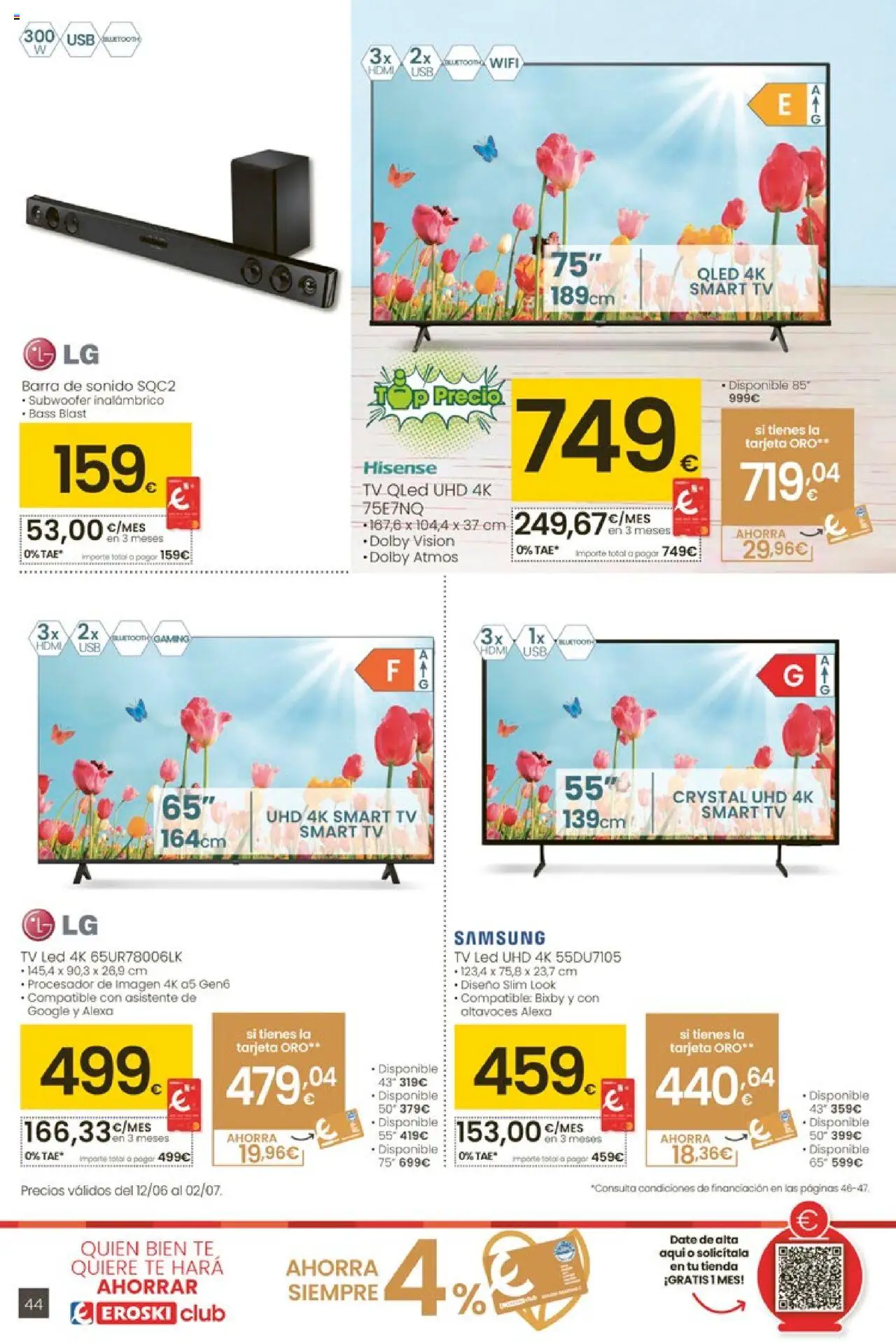 Eroski - Ofertones para conquistarte │ válido desde el 12.06.2025 | Página: 44 | Productos: Καλαμάρι, Té, Altavoces, USB
